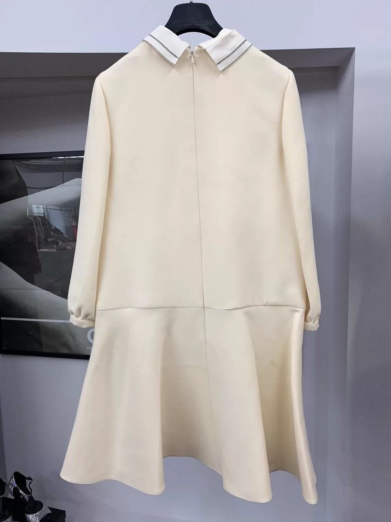 Dior Dior Beige doll collar long-sleeved dress Size XS / US 0-2 / IT 36-38 - 2 Thumbnail