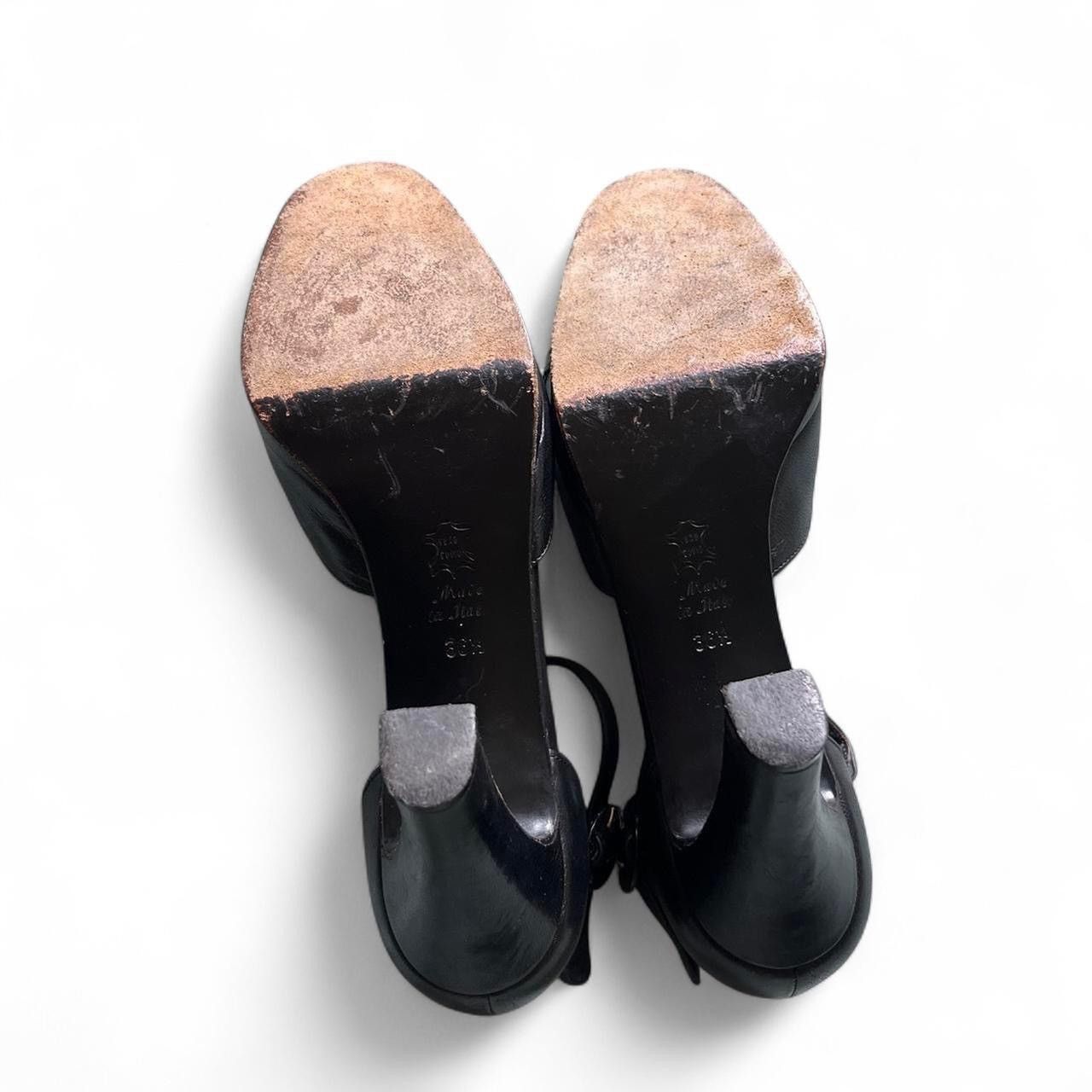 Versace Jeans Couture Vintage Versace Jeans Couture Leather Block Heels Size US 8 / IT 38 - 4 Thumbnail