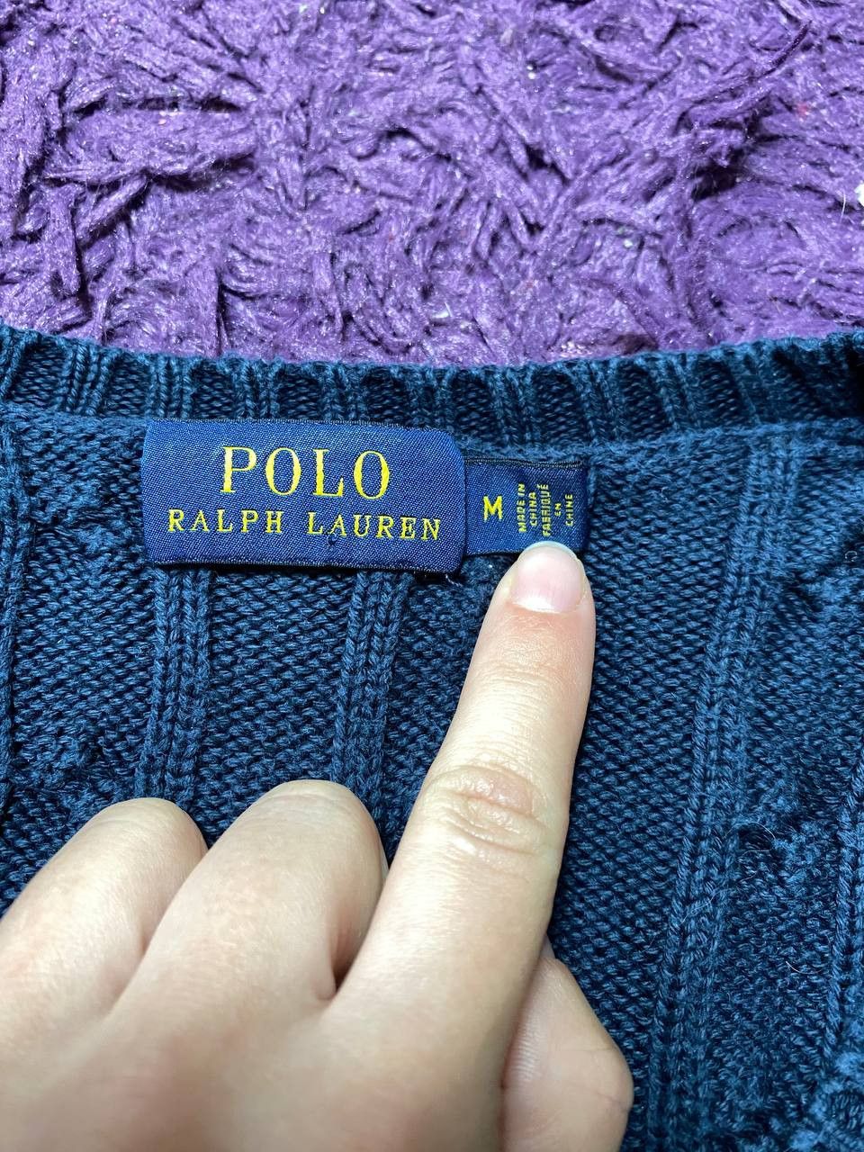 Polo Ralph Lauren Y2K knitted print blue Sweaters Polo Ralph Lauren Vintage Size US M / EU 48-50 / 2 - 2 Thumbnail