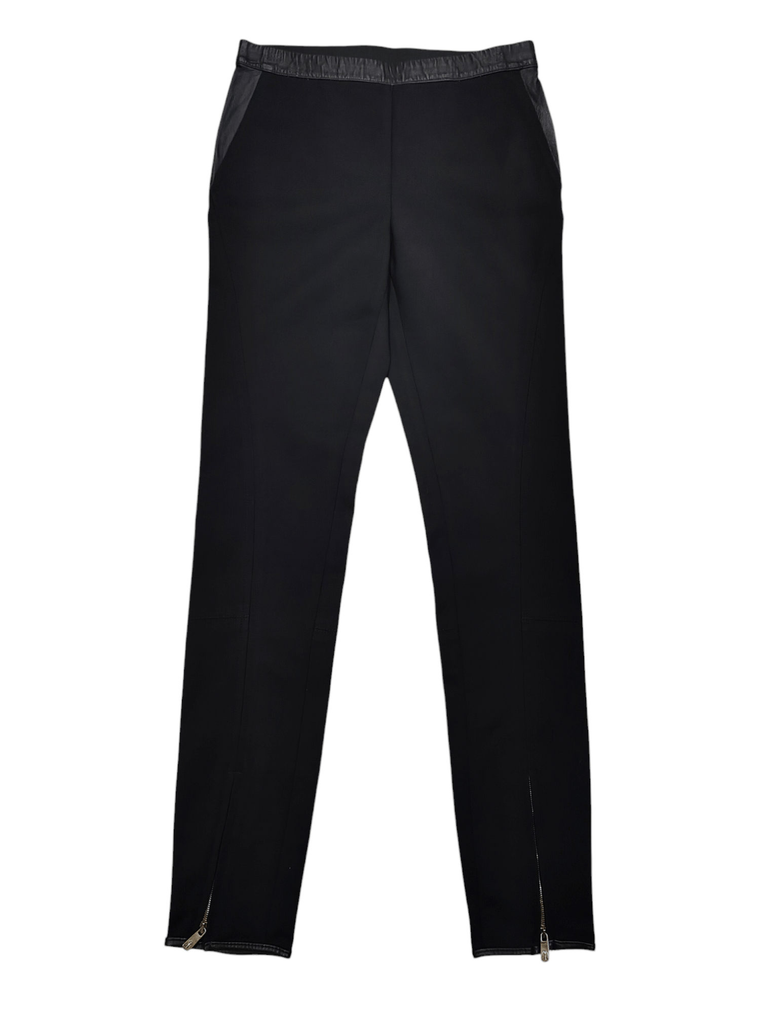 Faith Connexion Faith Connexion❤️‍🔥Tapered Rock Luxe Leather Trim Trousers Size 27" / US 4 / IT 40 - 1 Thumbnail