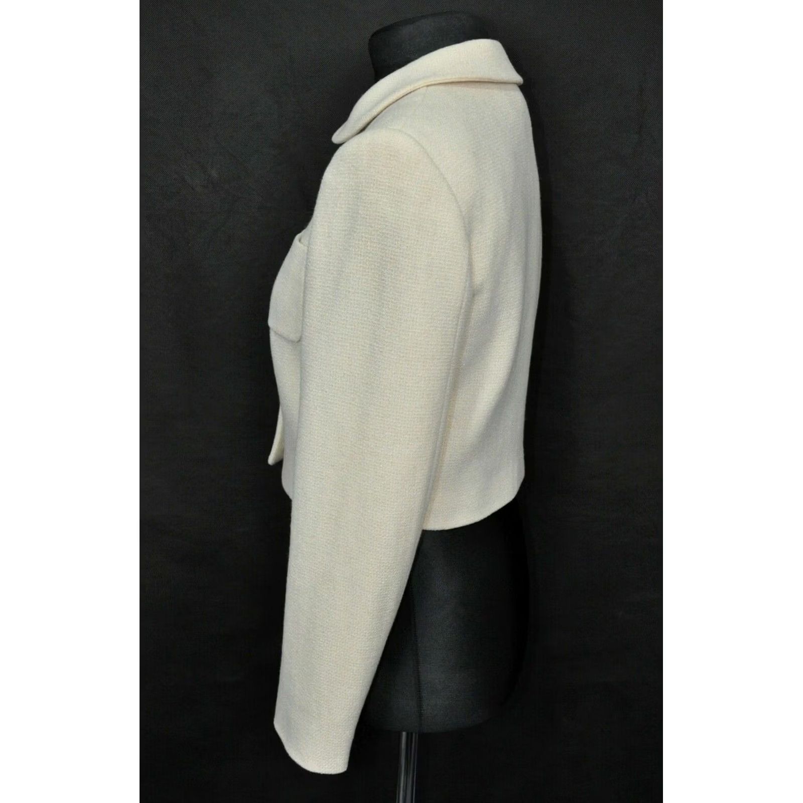 Ralph Lauren Purple Label Ralph Lauren Purple Label Blazer Women's Beige Wool Size 10 Size L / US 10 / IT 46 - 2 Thumbnail