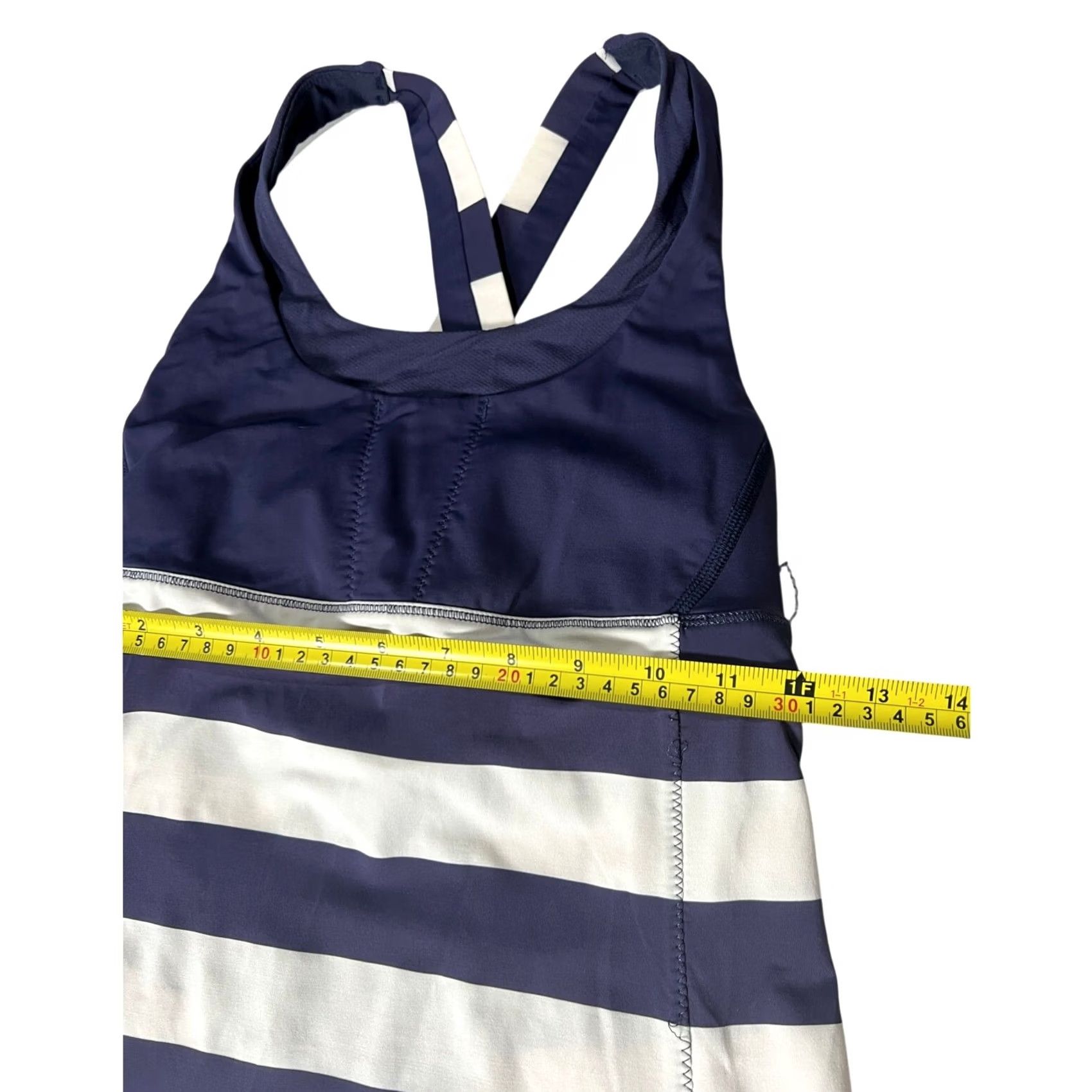 Lululemon Lululemon Stuff your Bra Cadet Striped Navy/White Tank Top Size 6 M Womens Shirt Size M / US 6-8 / IT 42-44 - 4 Thumbnail