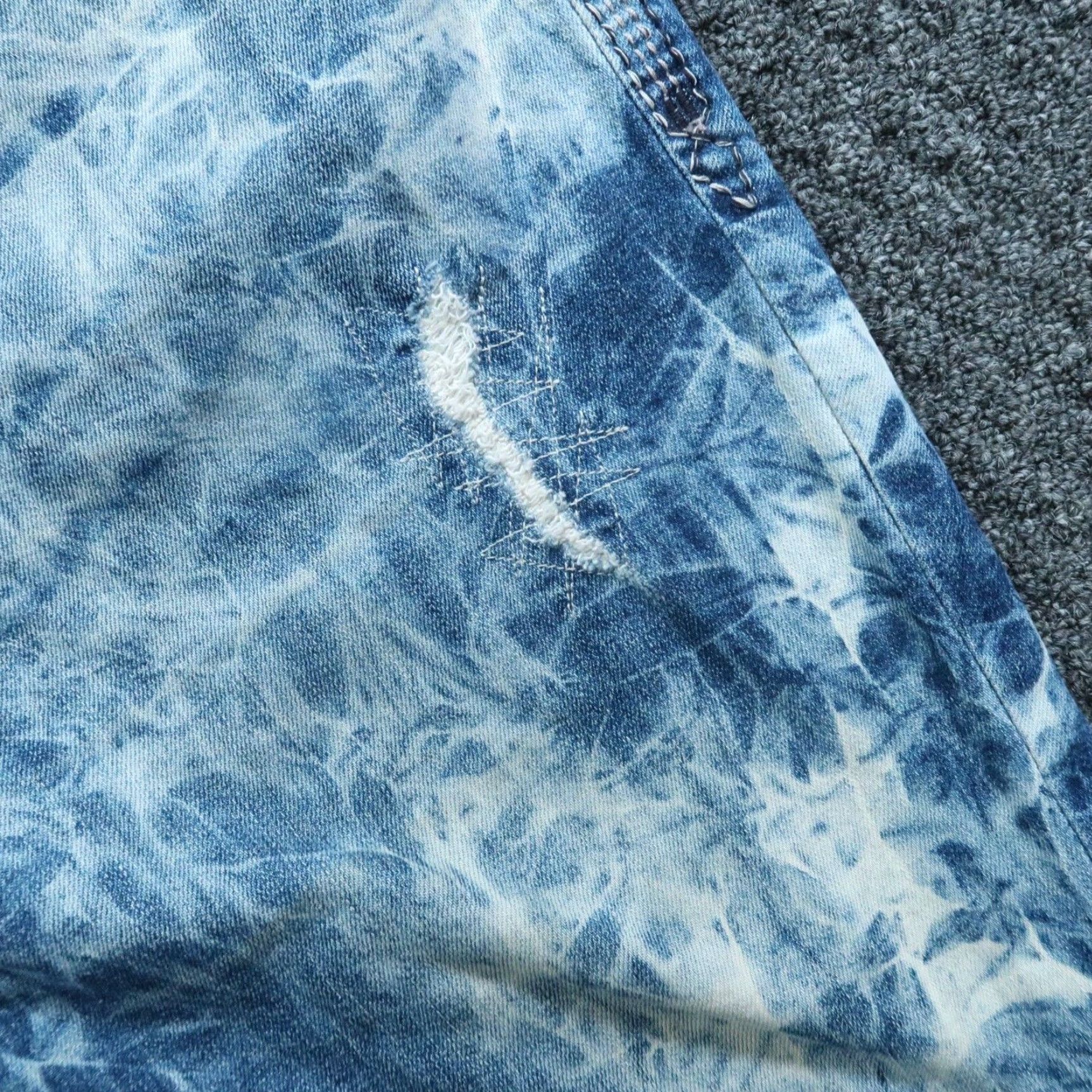 Vintage Rock Revival Jeans Men 40x28 Blue Dorsett Alt Straight Acid Wash Distressed Size US 40 / EU 56 - 6 Thumbnail