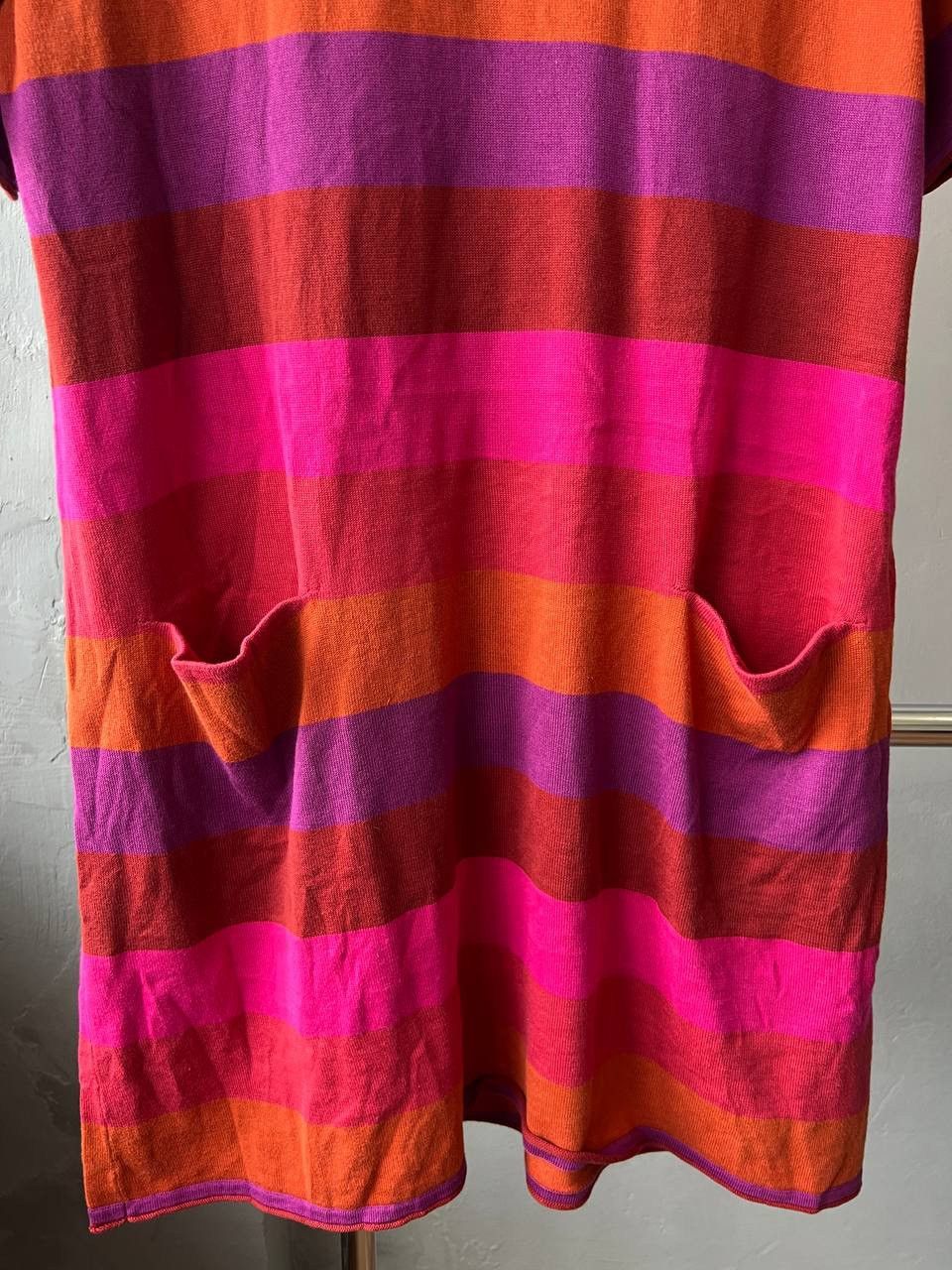 Gudrun Sjoden GUDRUN SJODEN ORGANIC COTTON PLEAT STRIPED TUNIC DRESS SZ L Size L / US 10 / IT 46 - 6 Thumbnail
