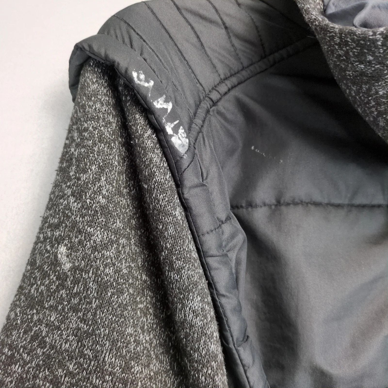 Other Distortion Black Puffer Jacket Men's S Knit Sleeves Full Zip Size US S / EU 44-46 / 1 - 5 Thumbnail