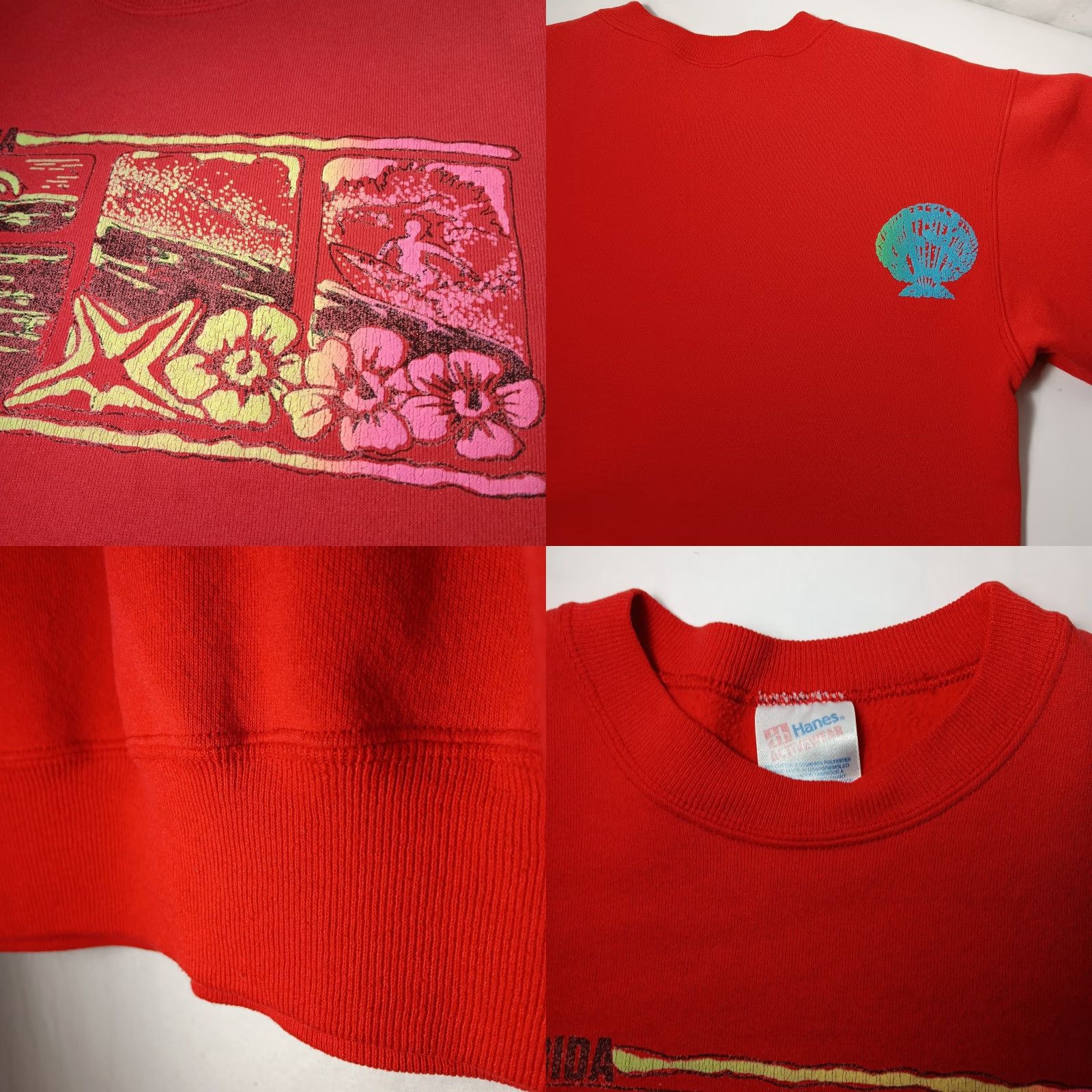Hanes VINTAGE Hanes Florida Sweatshirt Shirt Women Small Red Crew Neck Beach Ocean Sailboat Dollar? Size S / US 4 / IT 40 - 8 Thumbnail