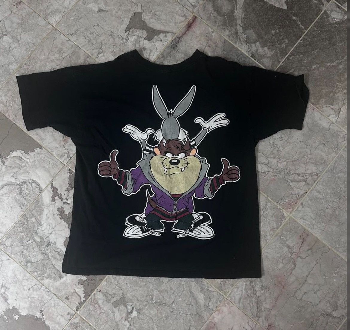 Warner Bros Vintage 1993 WB Looney Tunes boxy t-shirt Size M 100% cotton Size US M / EU 48-50 / 2 - 2 Thumbnail