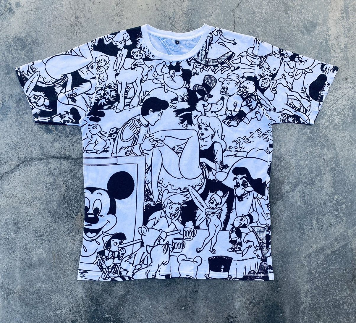 Vintage Vintage Over Print Cartoon Tees Size US L / EU 52-54 / 3 - 1 Thumbnail