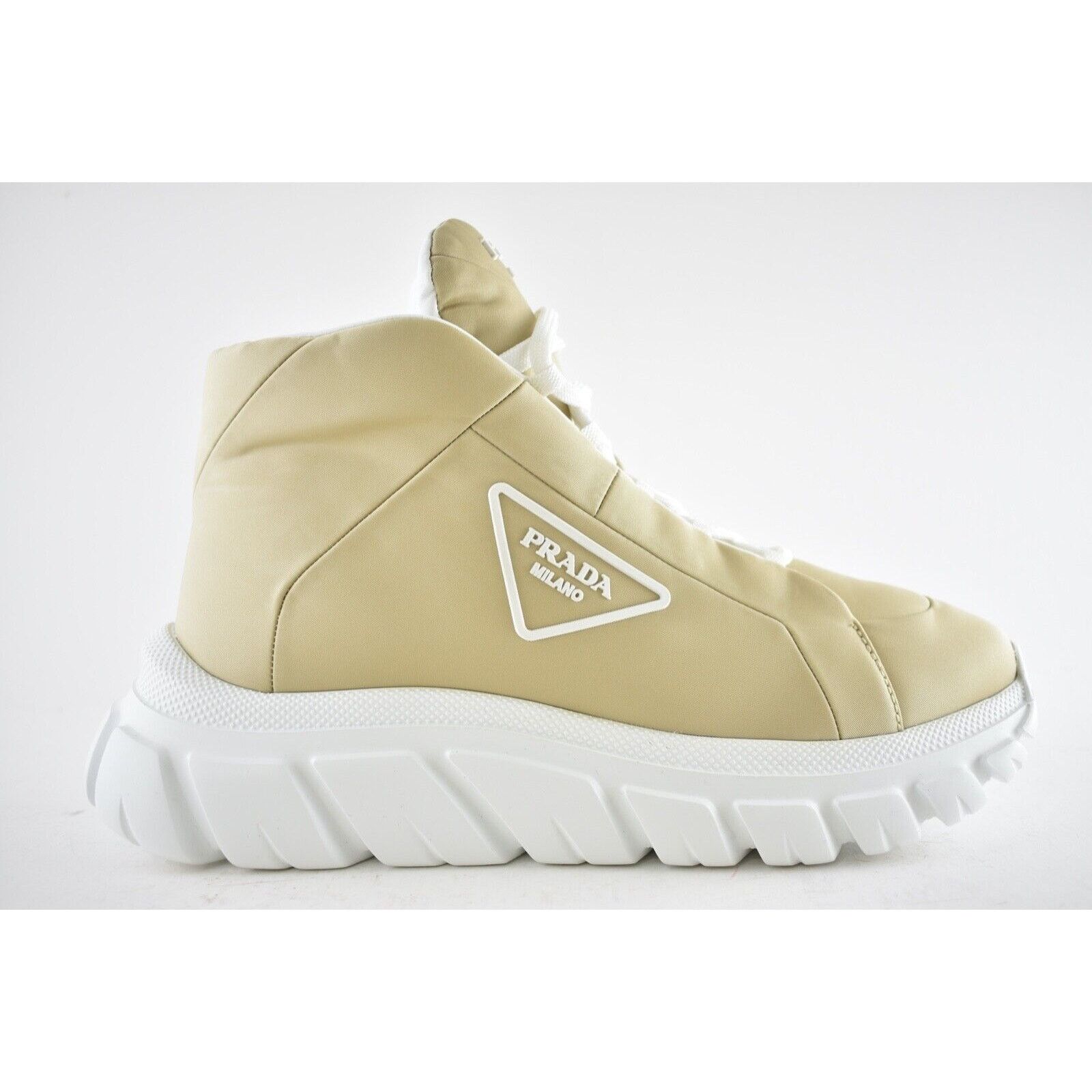 Prada Rush Piuma Platform Flat High Top Trainer Sneaker 39.5 Size US 9.5 / IT 39.5 - 3 Thumbnail