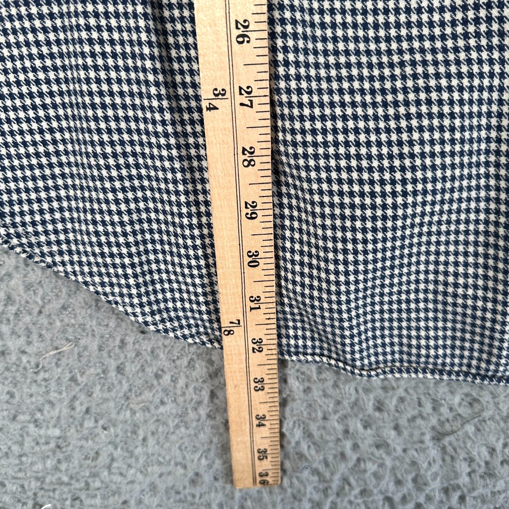 J.Crew VINTAGE J.CREW Shirt Men XLT Oarsman Ivory Black Houndstooth Flannel Flaw Size US XL / EU 56 / 4 - 7 Thumbnail