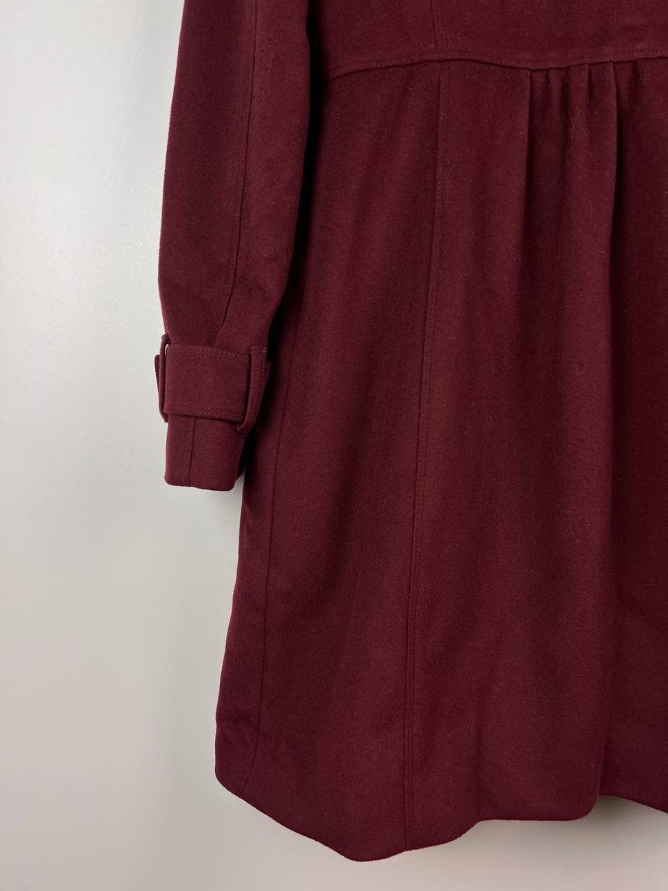 Burberry Burberry Garnet Double Breasted Coat with Black Fur Trim UK6 Size XS / US 0-2 / IT 36-38 - 13 Thumbnail