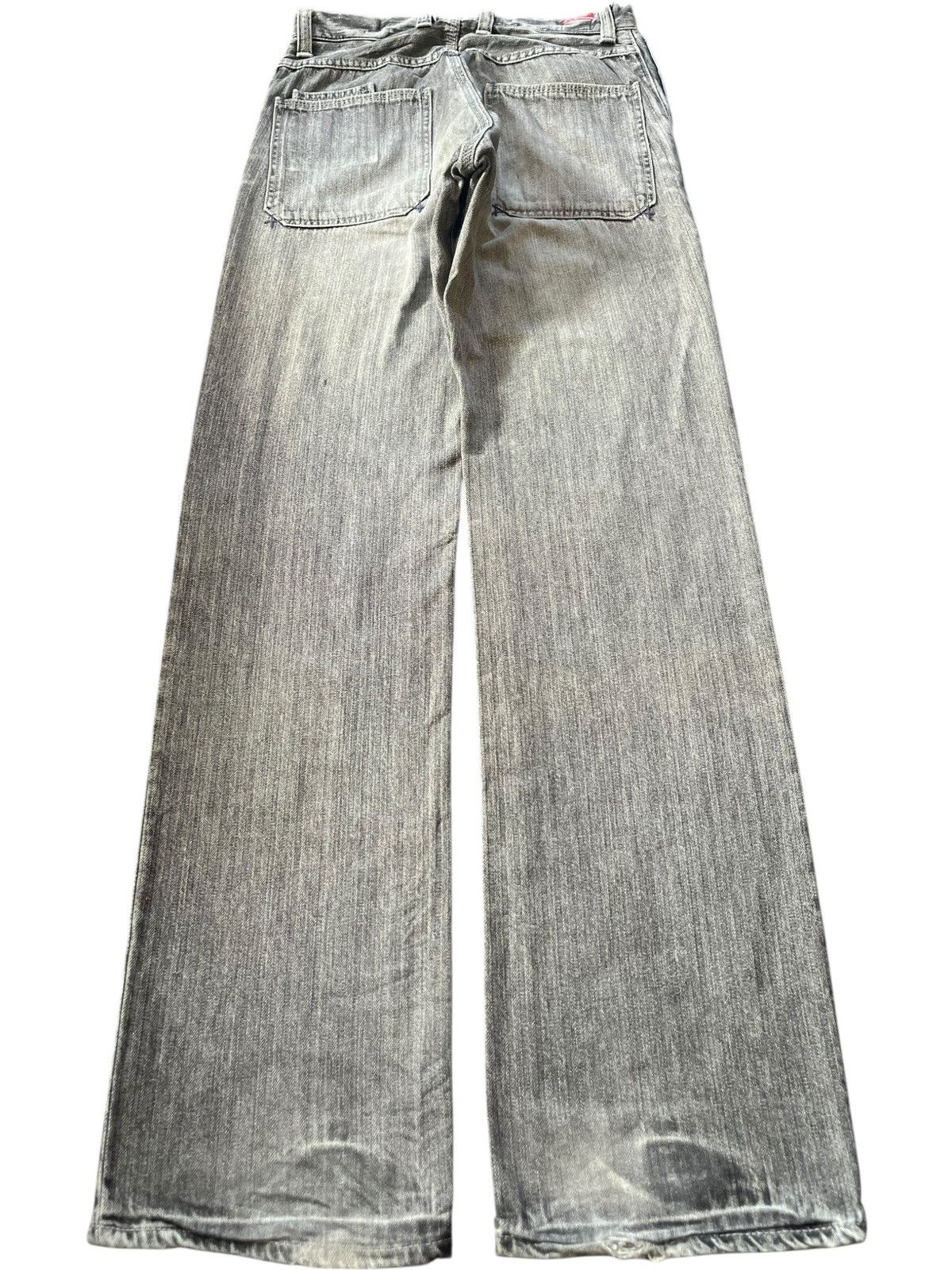 Edwin Vintage Japanese Brand Charcoal Wash Distress Loose Jeans Size 27" / US 4 / IT 40 - 2 Thumbnail