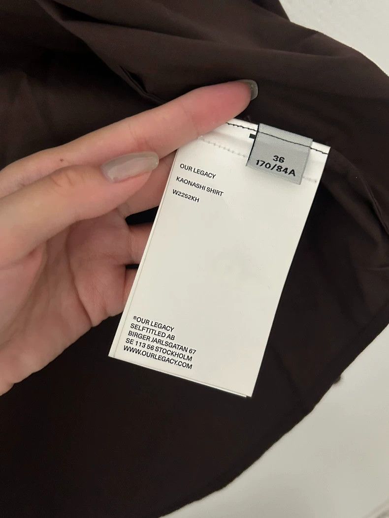 Our Legacy Our Legacy size36 Dark brown coarse silk shirt Size S / US 4 / IT 40 - 7 Thumbnail