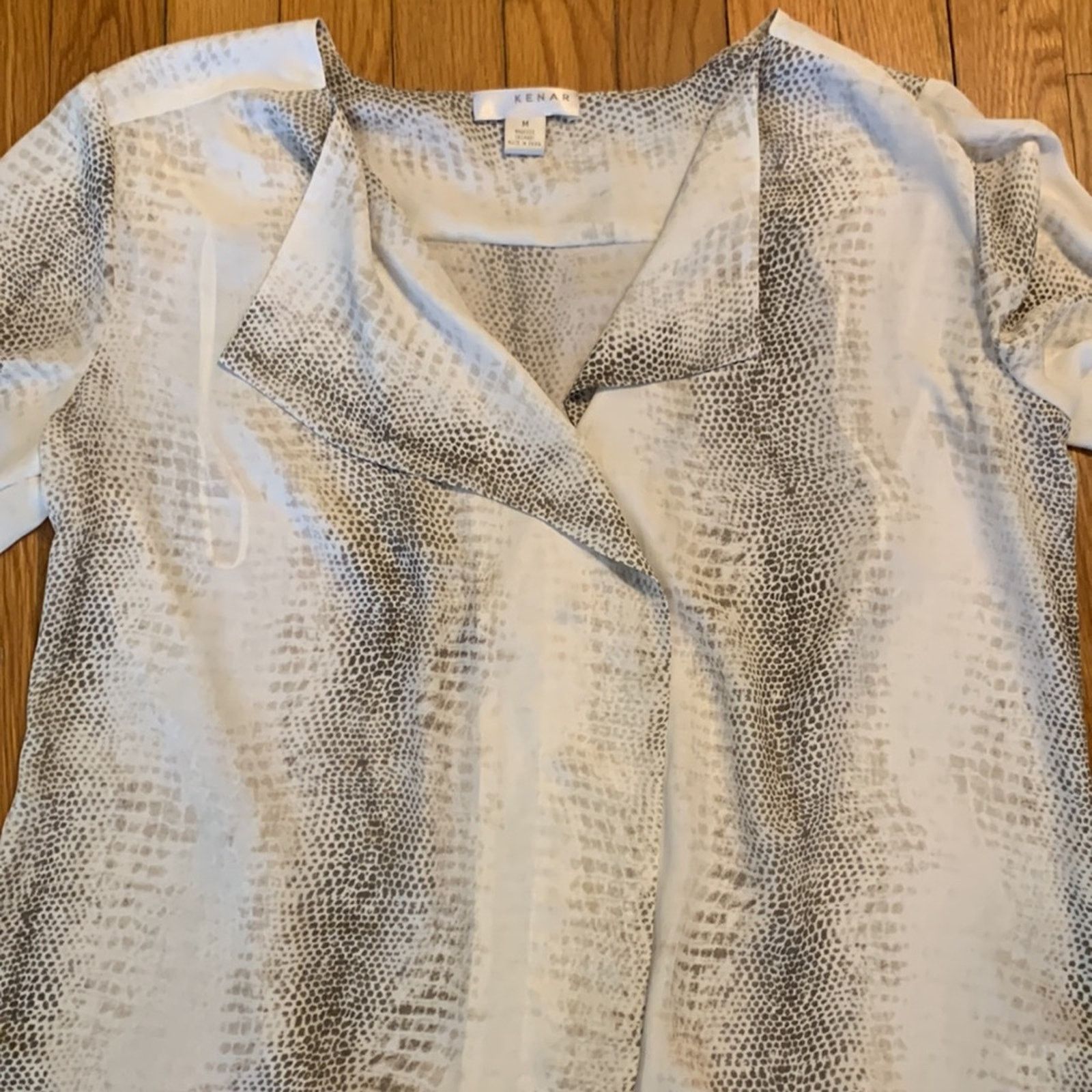 Vintage 90’s Kenar Python Snakeprint Hi-Low Blouse Size M / US 6-8 / IT 42-44 - 2 Thumbnail