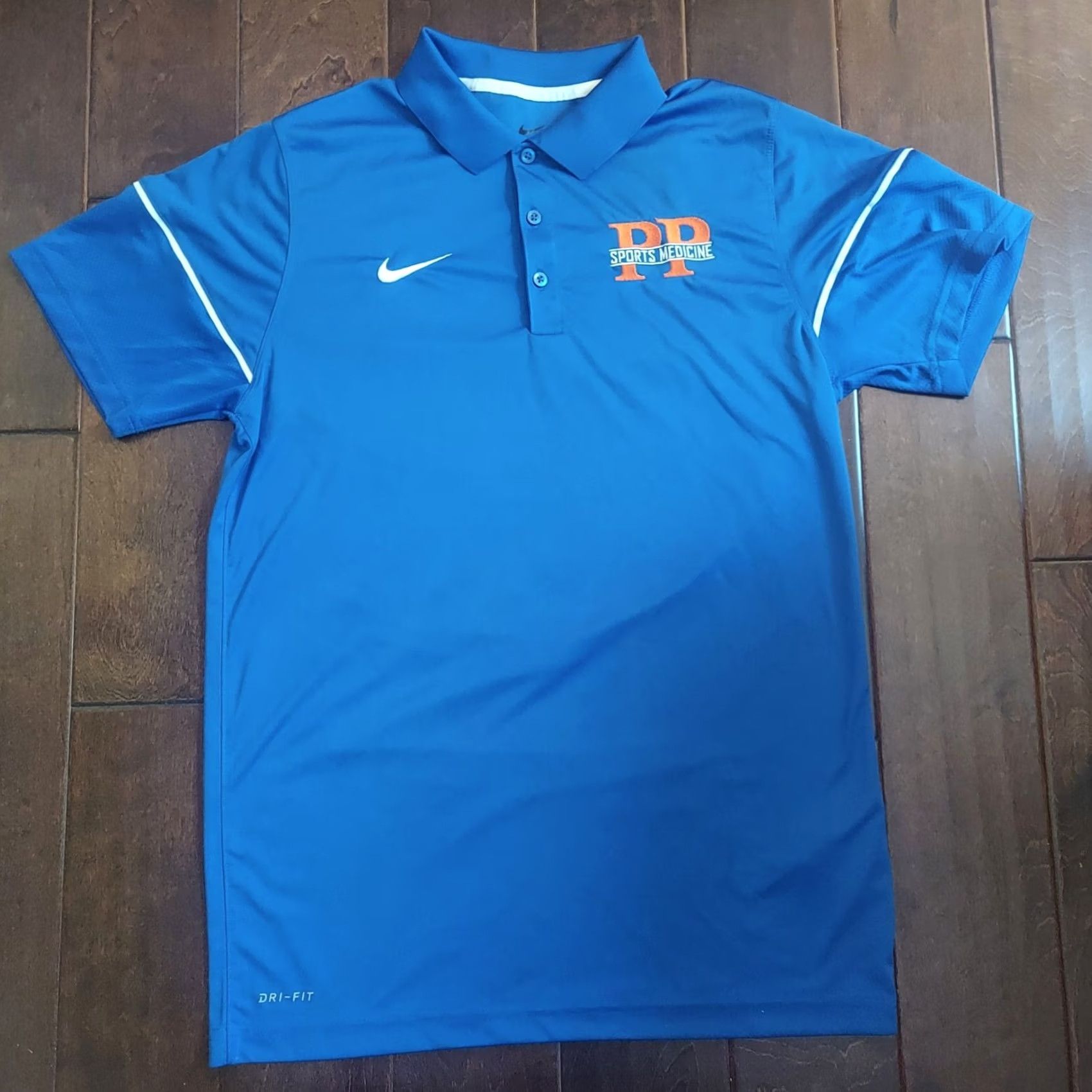 Nike Nike Dri-Fit Blue Short Sleeve Polo Shirt Mens M Sports Logo 100% Polyester” Size US M / EU 48-50 / 2 - 2 Thumbnail