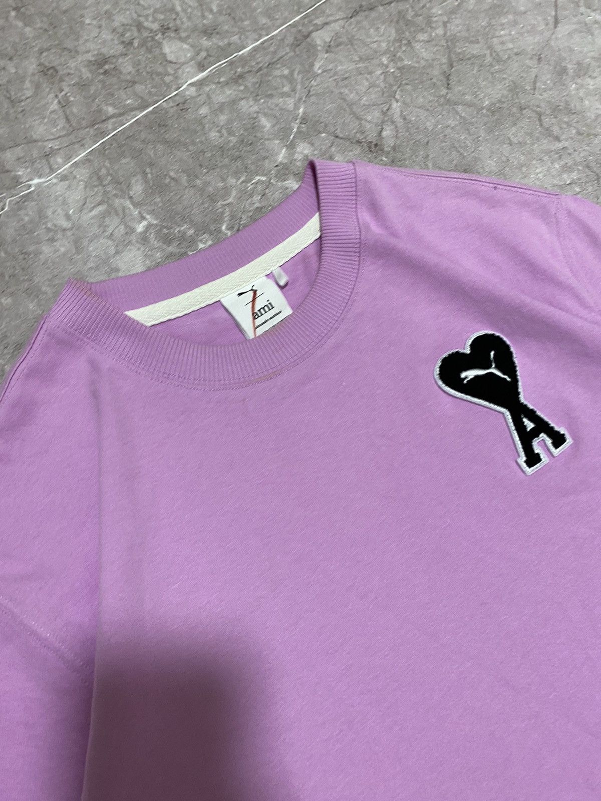 AMI × Puma Rare Puma x Ami Heart Pink Embroidered T Shirt Y2K Size XS Size US XS / EU 42 / 0 - 4 Thumbnail