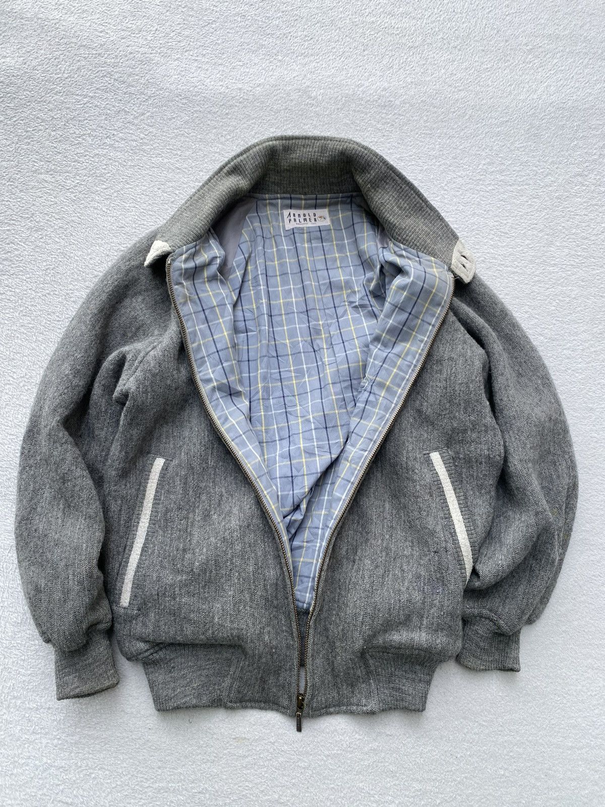 Japanese Brand 80s Arnold Palmer Wool Bomber Jacket Size US S / EU 44-46 / 1 - 7 Thumbnail