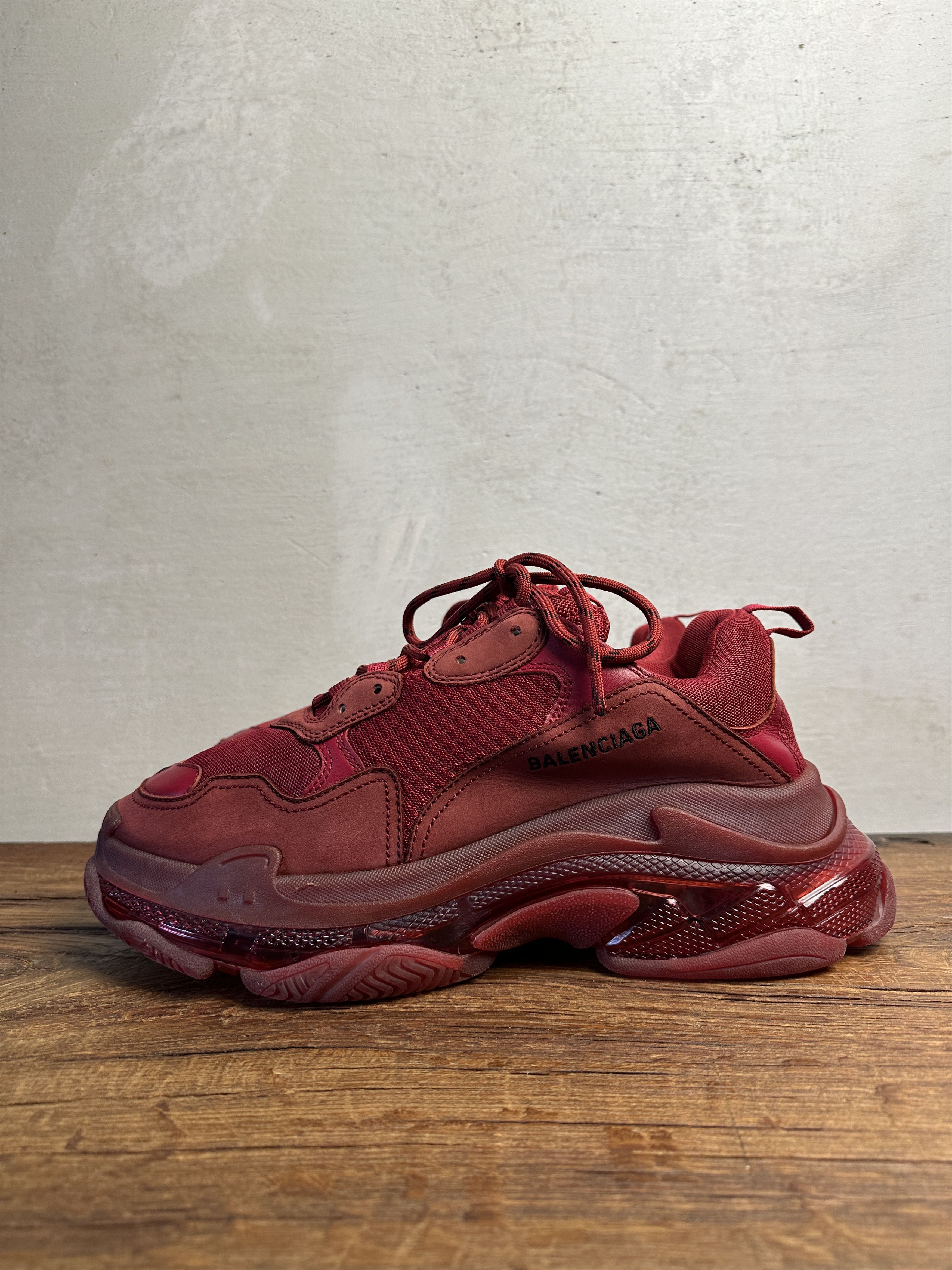 Balenciaga Triple S Clear Sole Red