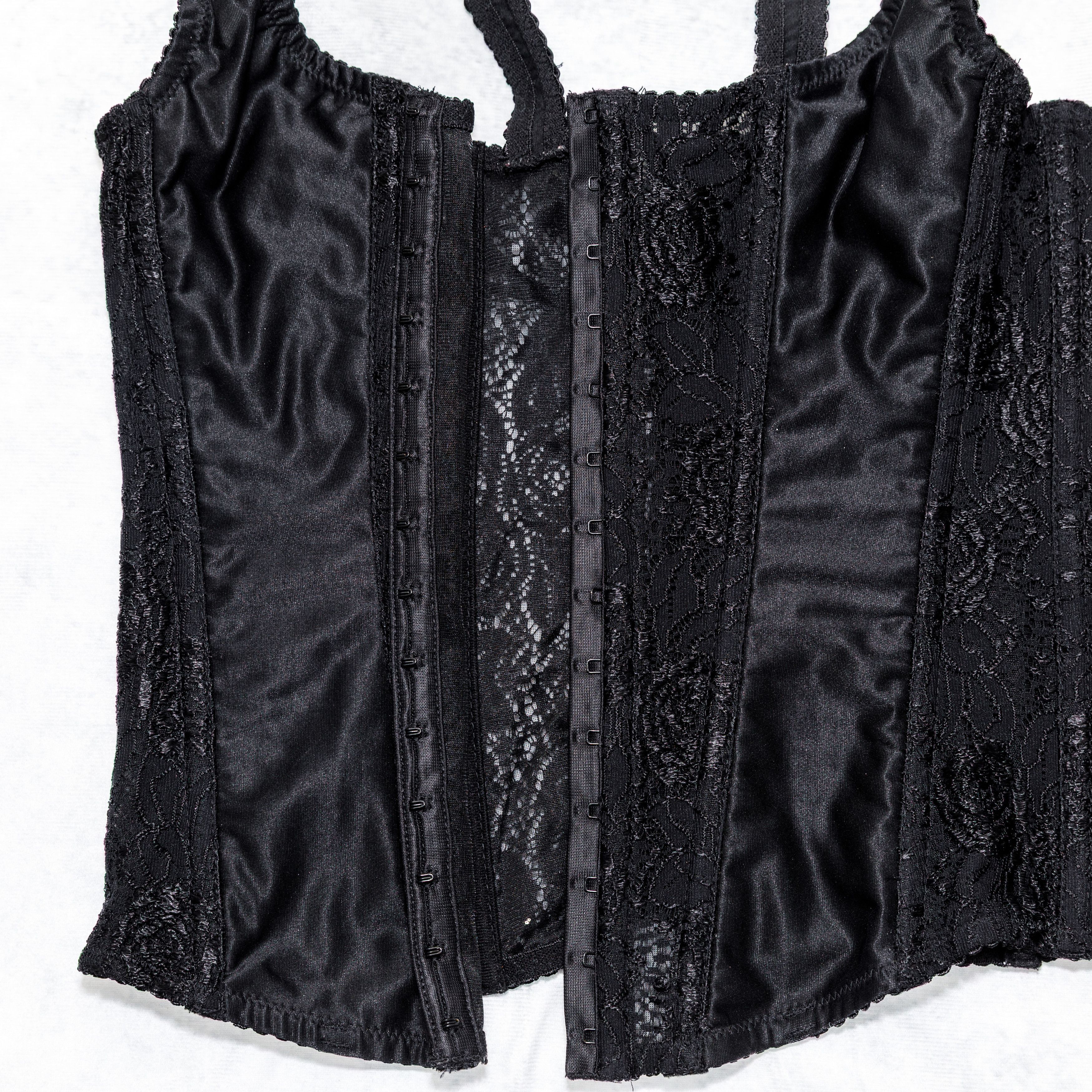 Other Vintage 80s Frederick's Of Hollywood Black Lace Corset Small Size S / US 4 / IT 40 - 8 Thumbnail