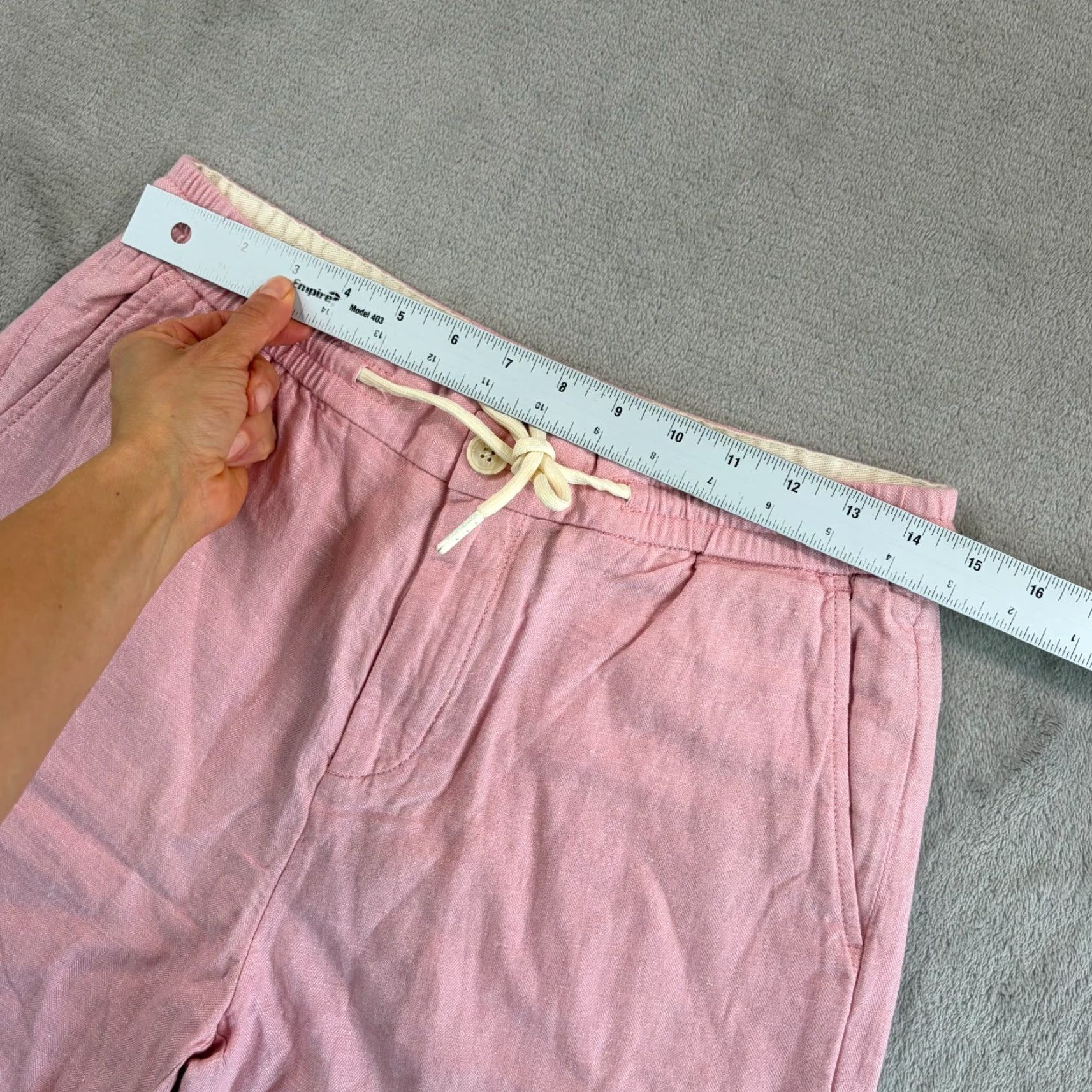 Scotch & Soda Scotch & Soda Fave Linen Blend Shorts Men 29 Elastic Waist Drawcord Pink Chino Pocket Shorts 8in Inseam Regular Fit Varsity Preppy NWT Size US 29 - 6 Thumbnail