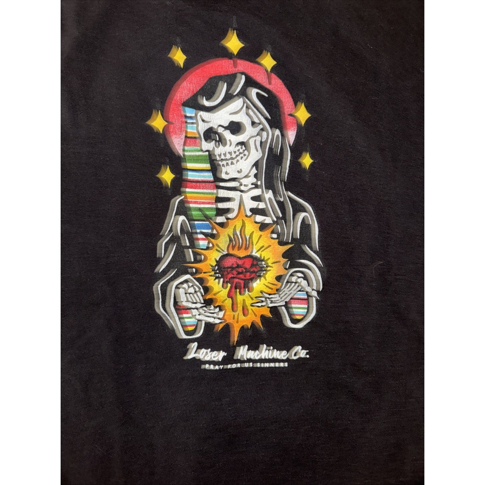 Loser Machine Company × Vintage Loser Machine Graphic T-Shirt Black XL 22x28 Size US XL / EU 56 / 4 - 2 Thumbnail