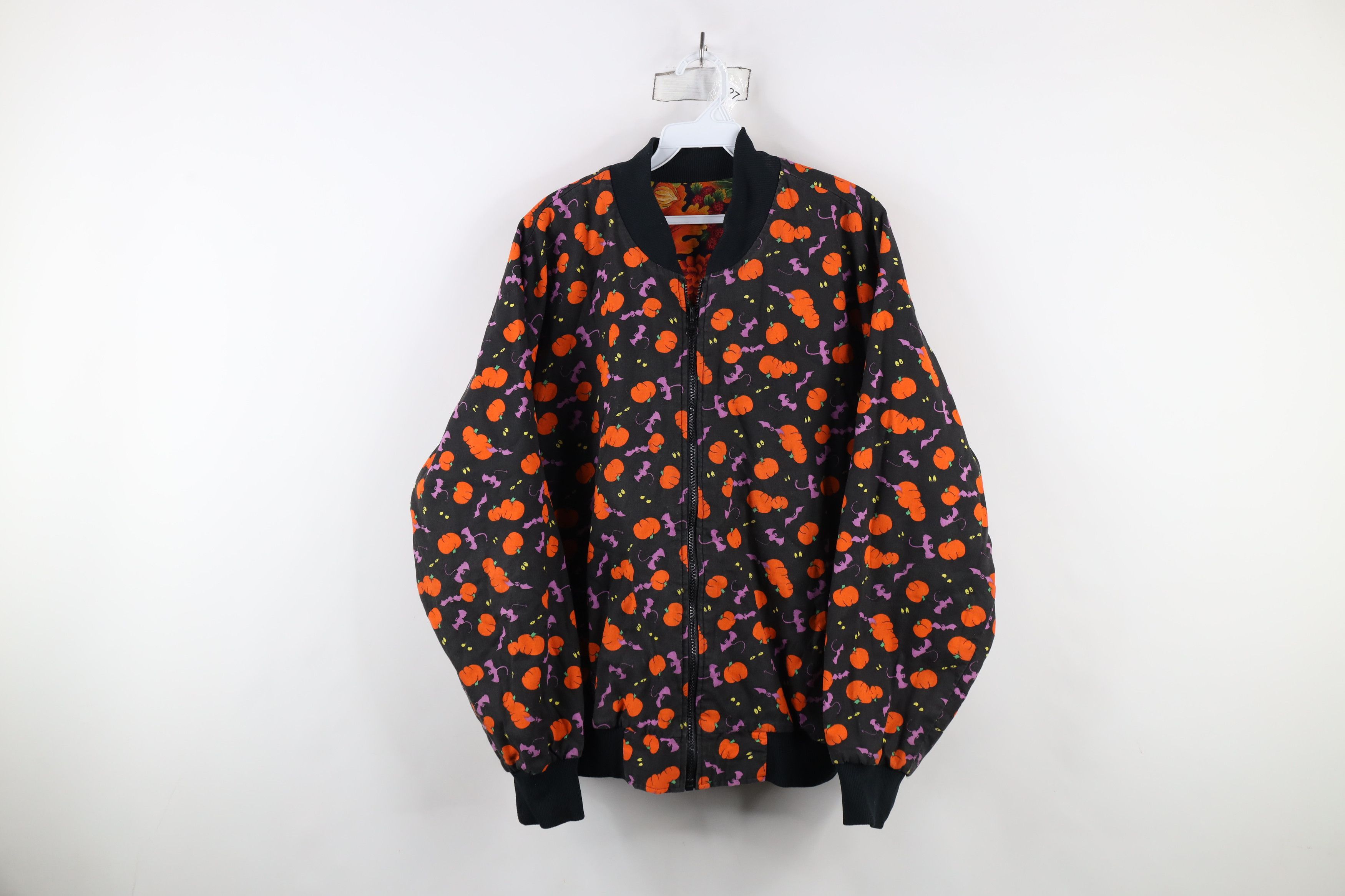 Vintage Vintage 90s Streetwear Reversible Autumn Bomber Jacket Size 3XL / US 20-22 - 8 Thumbnail