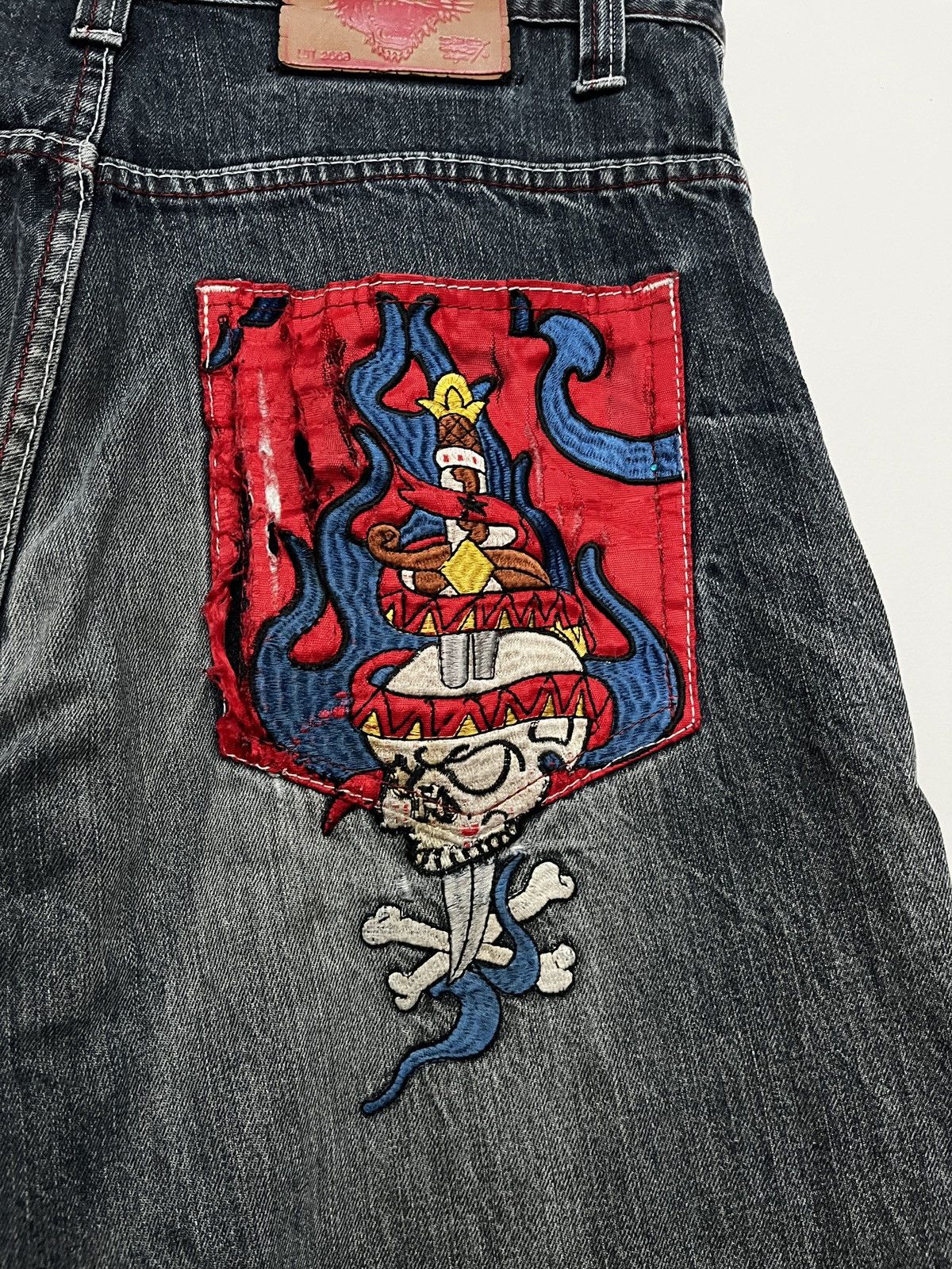 Ed Hardy Vintage Ed Hardy Cross Jeans (unisex) Size US 36 / EU 52 - 6 Thumbnail