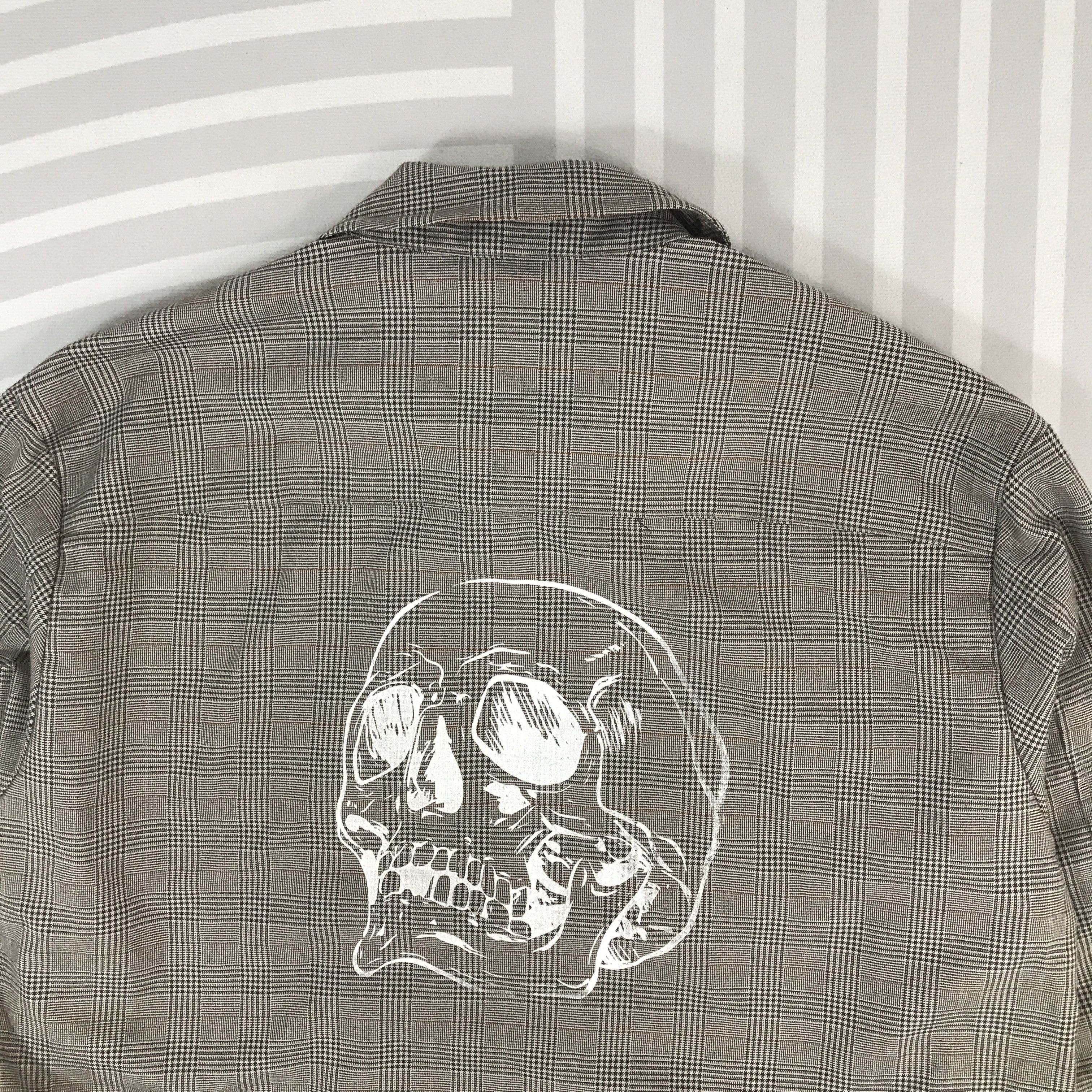 Japanese Brand Vintage A.V.V Japanese Tartan Skull Design Jacket Size US L / EU 52-54 / 3 - 4 Thumbnail