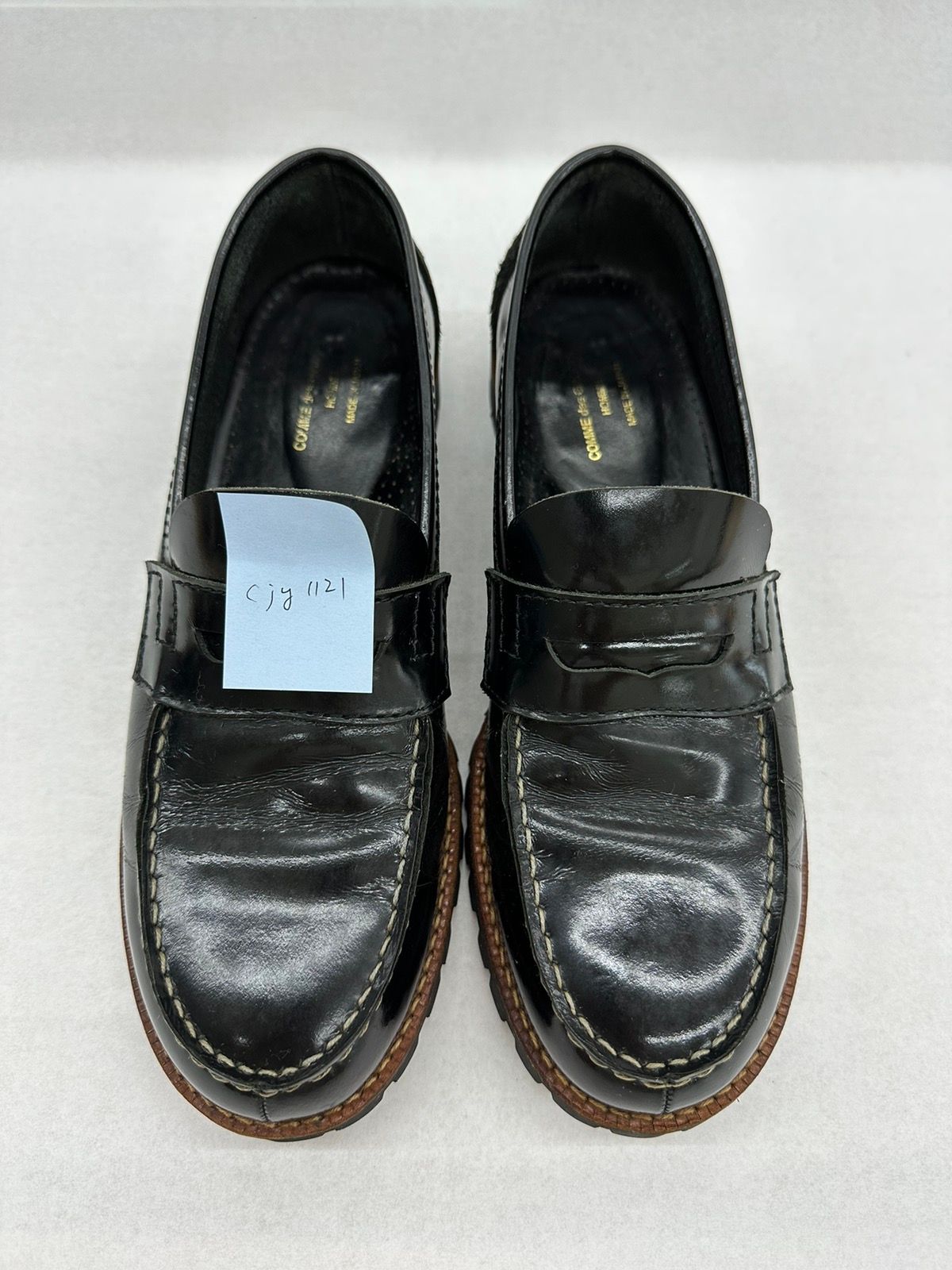 Pre-owned Comme Des Garçons Homme Deux Comme Des Garçons Patent Leather Loafers In Black