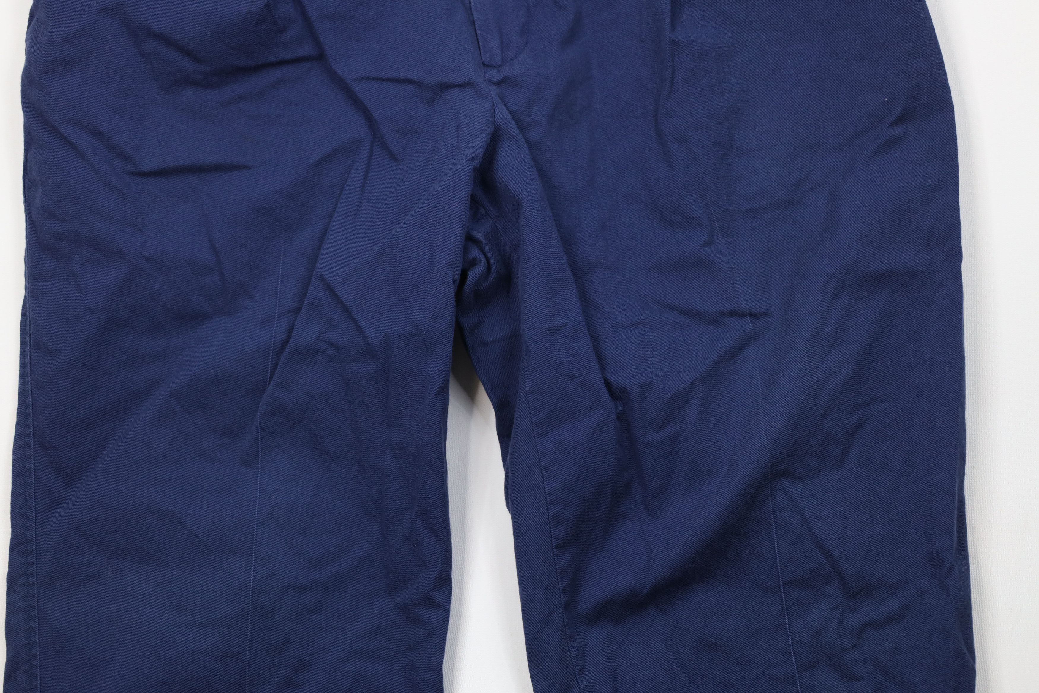 Eddie Bauer Vintage 90s Eddie Bauer Wide Leg Chino Pants Blue Cotton Size US 40 / EU 56 - 3 Thumbnail