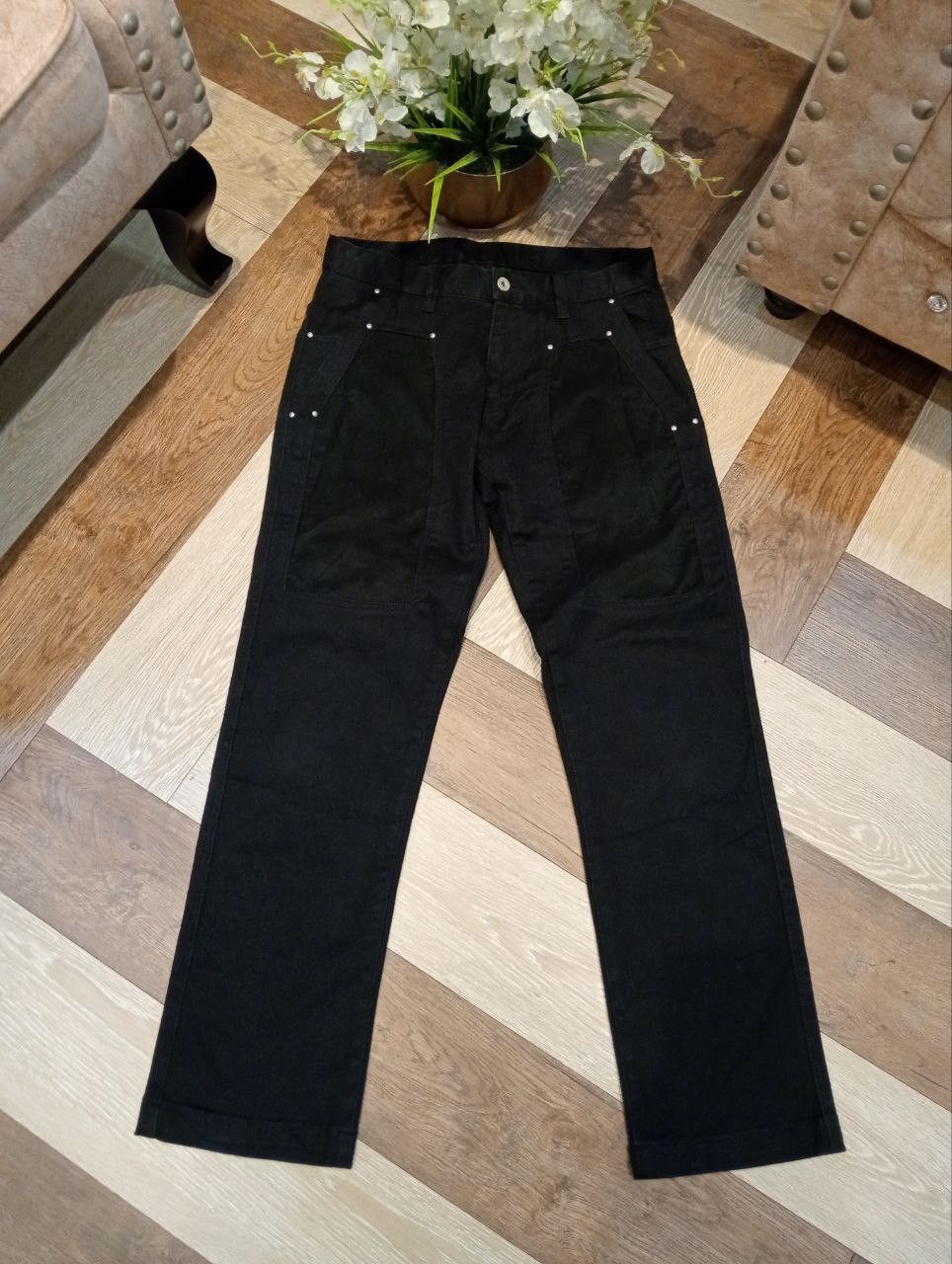 J. Press J. PRESS BUCKLE BACK BLACK JEANS Size US 31 - 1 Thumbnail