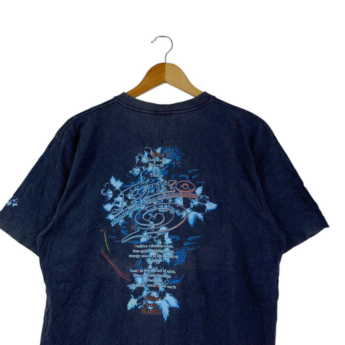 Vintage Vintage PIKO Hawaiian Longboard Wear Blue Hibiscus Surf Size US L / EU 52-54 / 3 - 5 Thumbnail