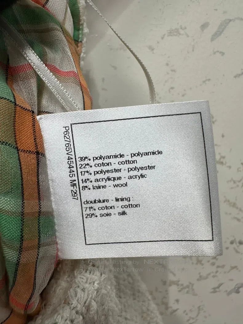 Chanel Chanel Station Series White Tweed Skirt Size 42" / US 20 - 5 Thumbnail