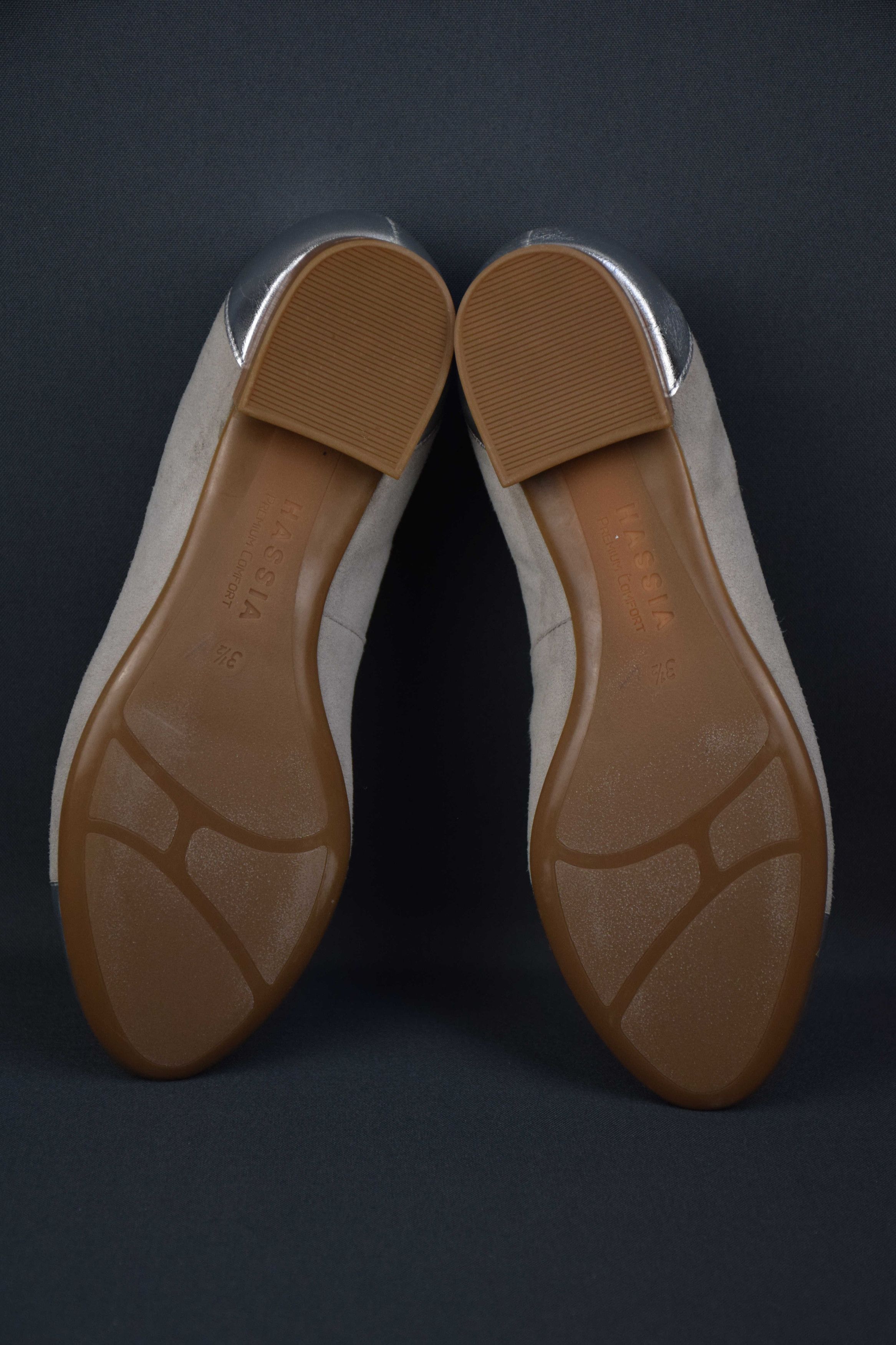 Handmade HASSIA Fermo-G Gray Bow Suede Ballet US 6 UK 3.5 Eu 37 Size US 6 / IT 36 - 11 Thumbnail