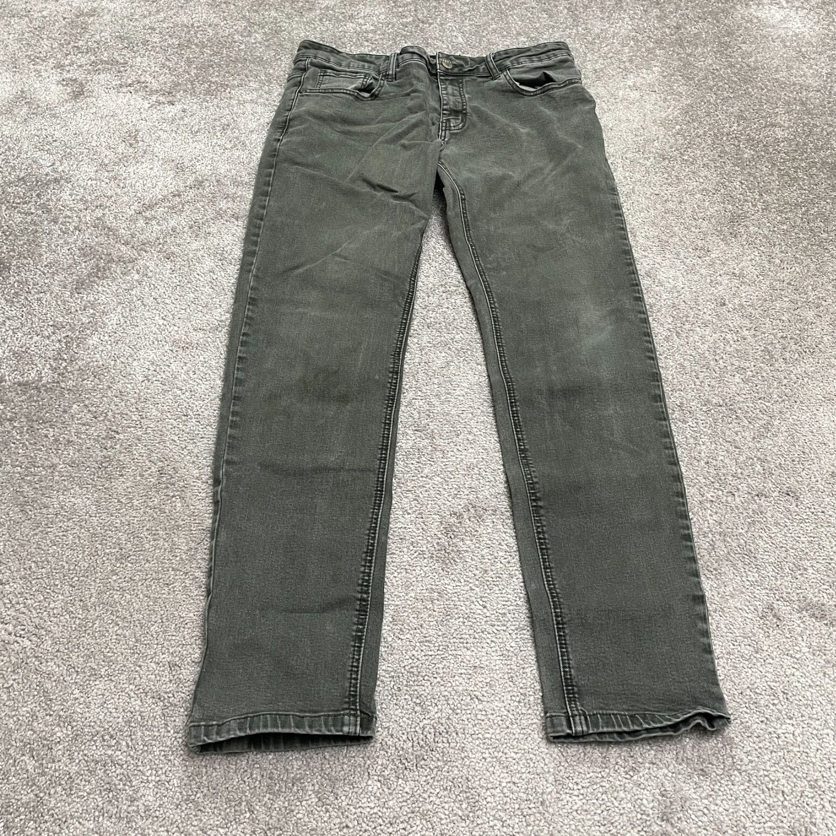 Denime ZLZ Jeans Skinny Denim Mens 34x31 Dark Wash Mid Rise 5-Pocket Regular Fit Cotton Blend Black Size US 34 / EU 50 - 2 Thumbnail