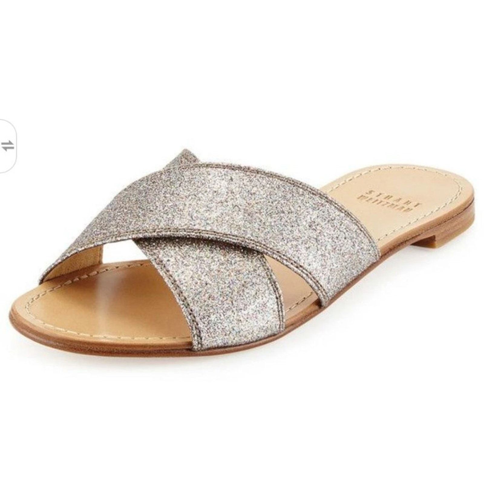 Stuart Weitzman Stuart Weitzman Byway Leather Slides Size 8 Size US 8 / IT 38 - 1 Thumbnail
