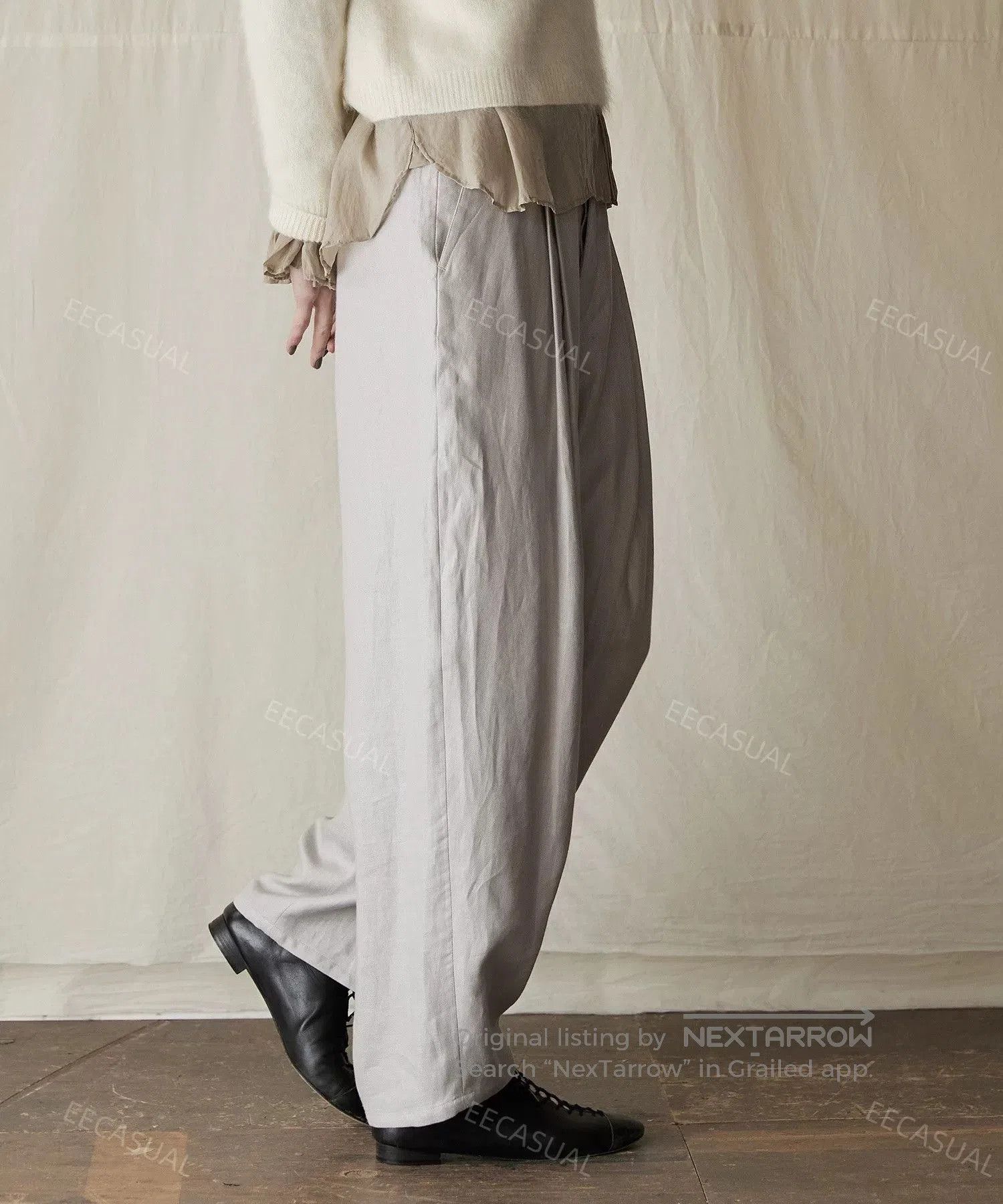 KIJIMA TAKAYUKI Suzuki Takayuki Red Wide-Legged Pants. Size US 30 / EU 46 - 8 Thumbnail