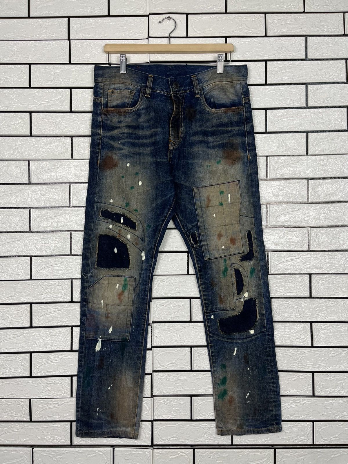 Black Label Vintage Black Label Patchwork Avant Garde Denim Size US 32 / EU 48 - 1 Thumbnail