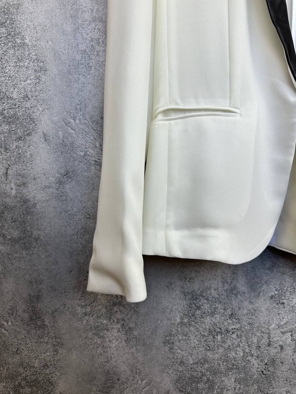 Rag & Bone Rag & Bone White Tuxedo Blazer Jacket Leather Shawl Collar Size S / US 4 / IT 40 - 6 Thumbnail