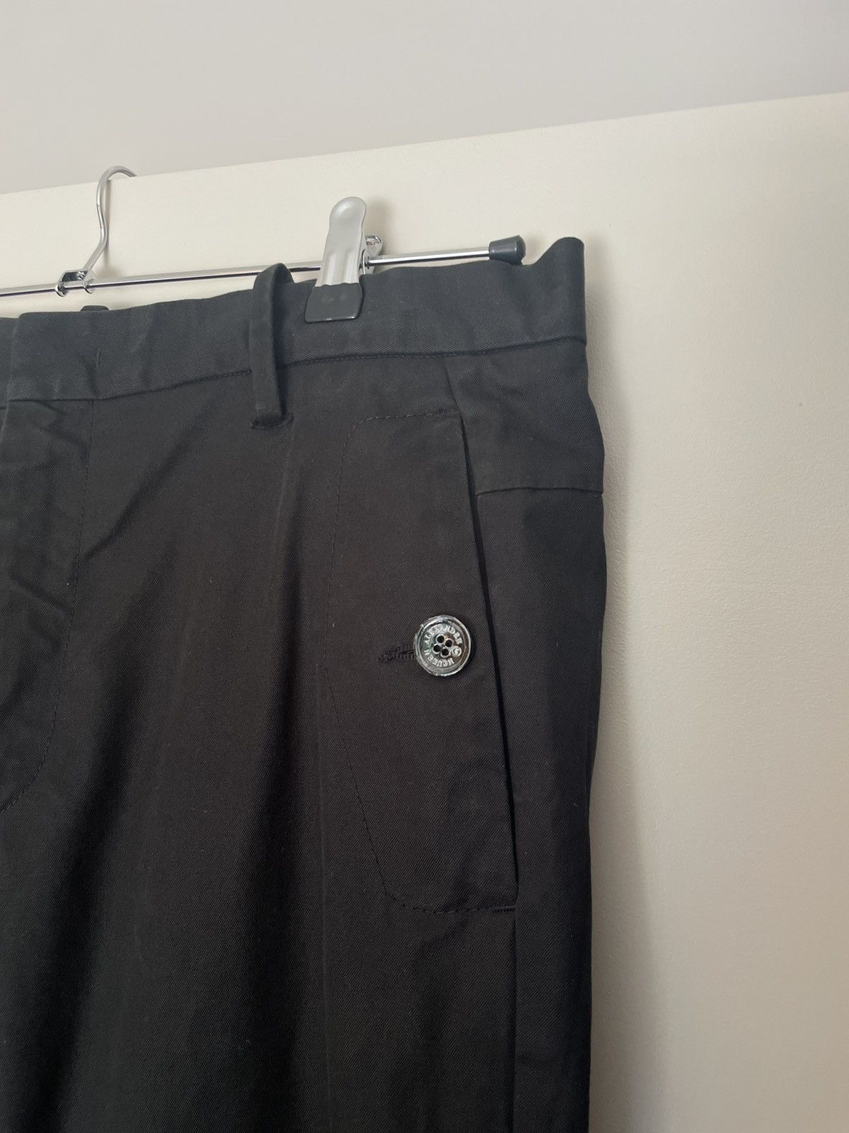 Alexander McQueen 2000s Low Waisted Black Cotton Pants Size US 34 / EU 50 - 4 Thumbnail