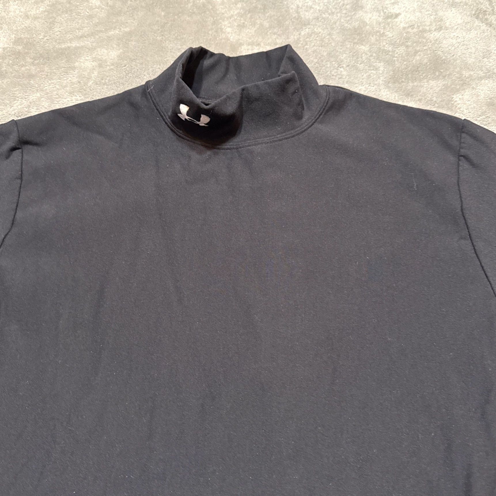 Under Armour Under Armour Shirt Mens Large Long Sleeve Black Base Layer Casual Mock Pullover Football Running & Jogging Mens Large Black Under Armour Shirt Size US L / EU 52-54 / 3 - 2 Thumbnail