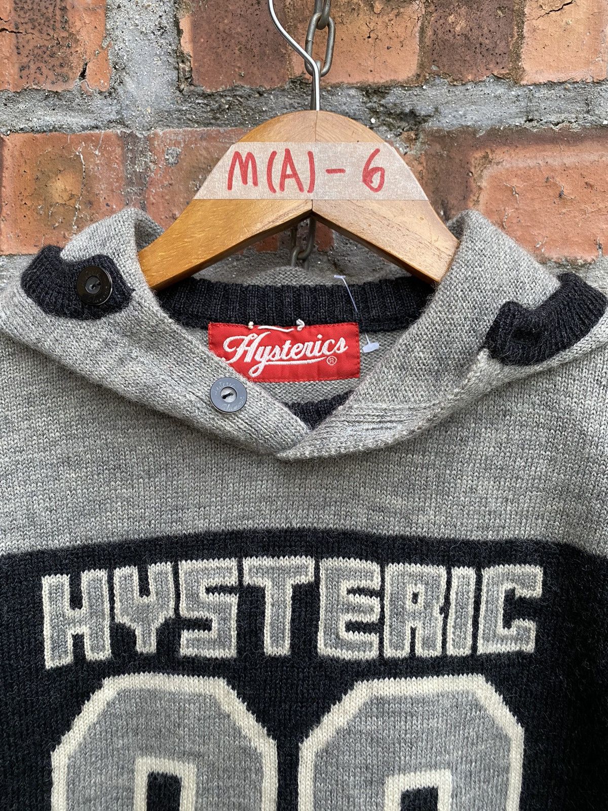 Hysteric Glamour 1990s Hysteric wool raglan hoodies Size S / US 4 / IT 40 - 5 Thumbnail