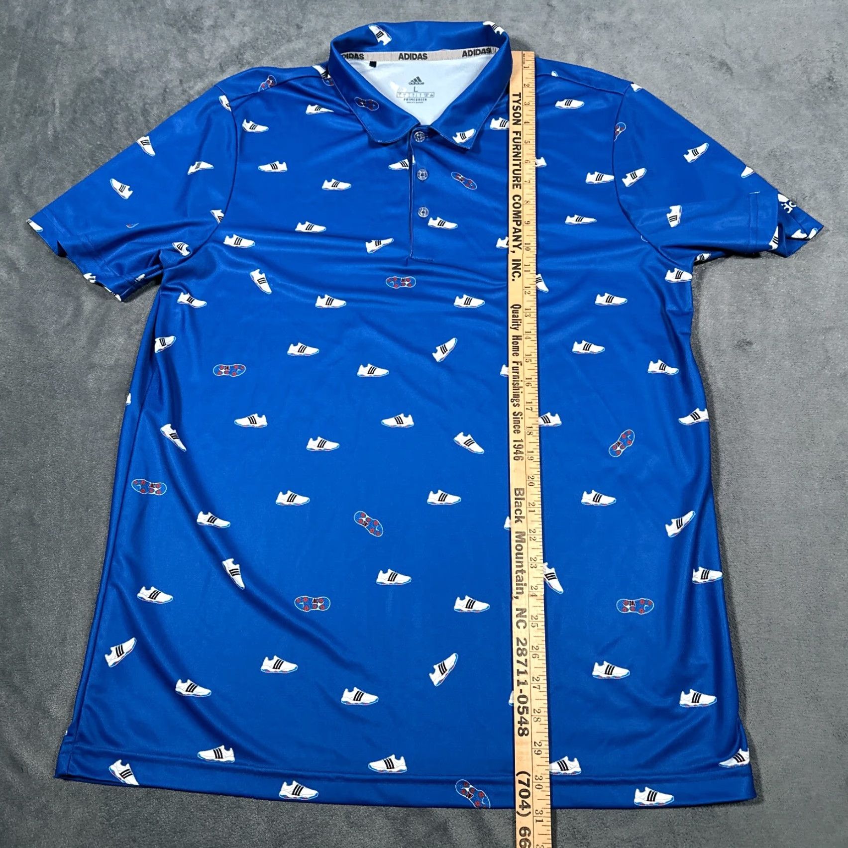 Adidas Adidas Shirt Polo Large Blue Yeezy Ultraboost All Over Print AOP Golf Mens Size US L / EU 52-54 / 3 - 5 Thumbnail