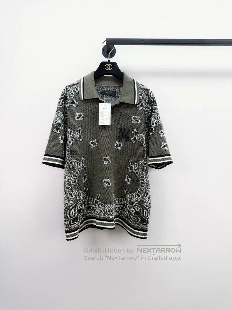 Amiri Amiri Size 34 Knitted Polo Short Sleeve Shirt Size US XS / EU 42 / 0 - 1 Thumbnail