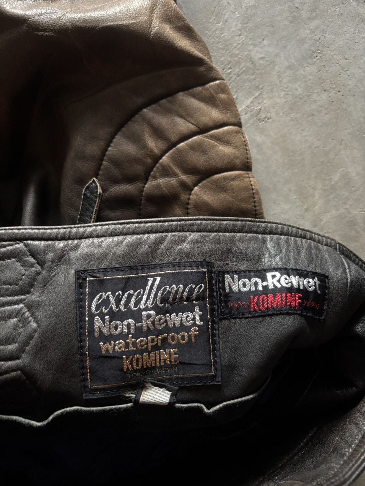 Japanese Brand KOMINE LEATHER PANT MOTORSPORT SUPER SICK FADED PATINA Size US 32 / EU 48 - 8 Thumbnail