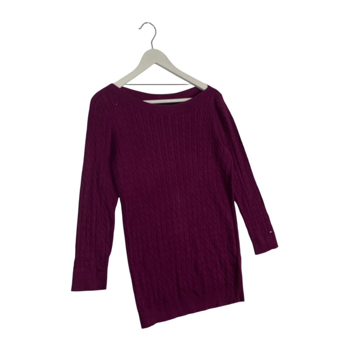 Designer × Tommy Hilfiger × Vintage Vintage Tommy Hilfiger Sweater Ladies Large Purple Size M / US 6-8 / IT 42-44 - 3 Thumbnail
