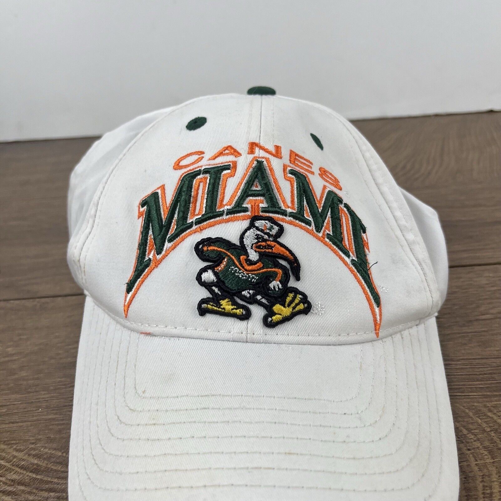 Top Of The World Miami Hurricanes Hat NCAA Adjustable Hat White Adjustable Ha Size ONE SIZE - 5 Thumbnail