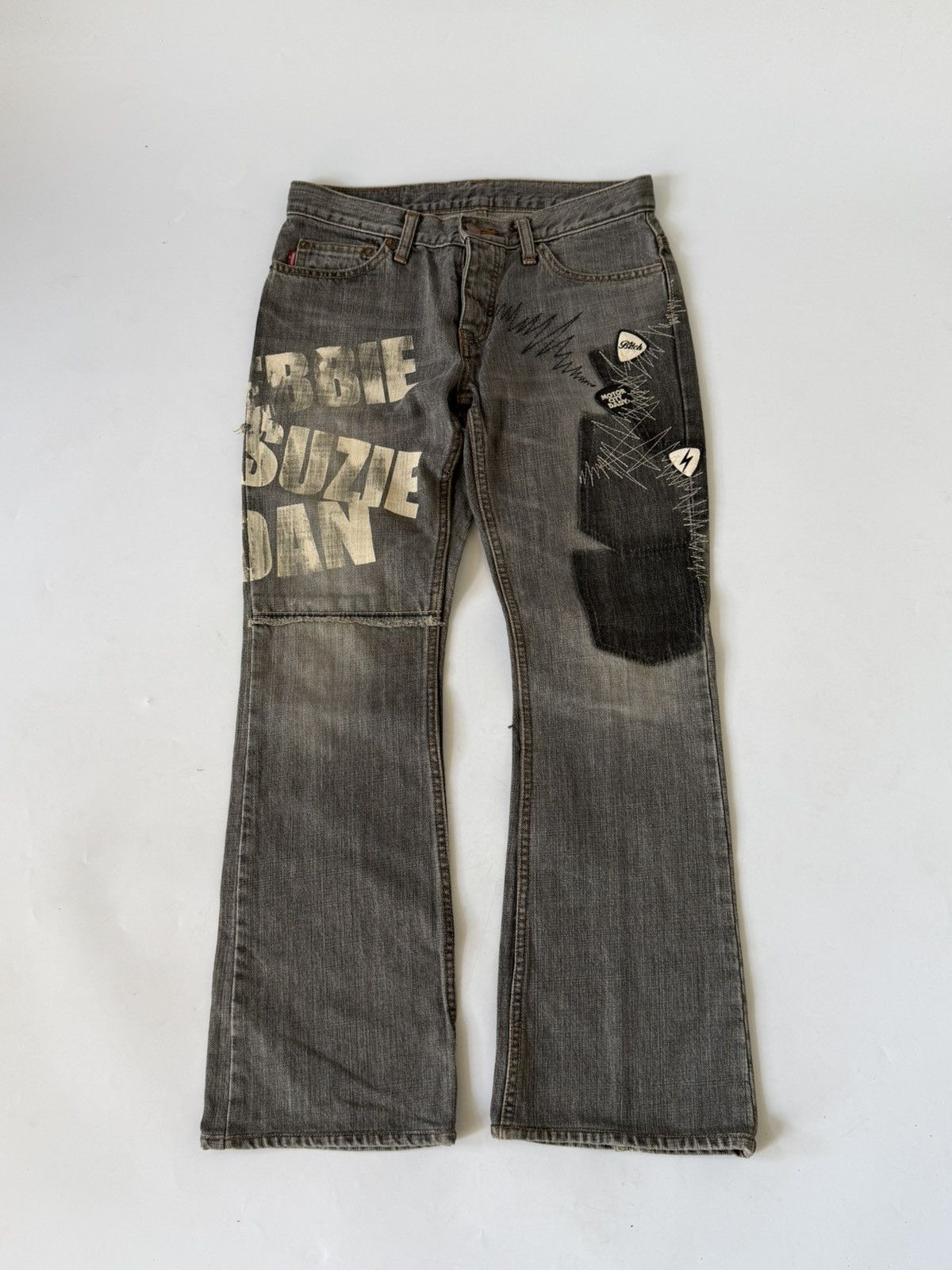 Hysteric Glamour Hysteric Glamour Debbie, Suzie, Joan Distressed Grey Flared Size 30" / US 8 / IT 44 - 1 Thumbnail