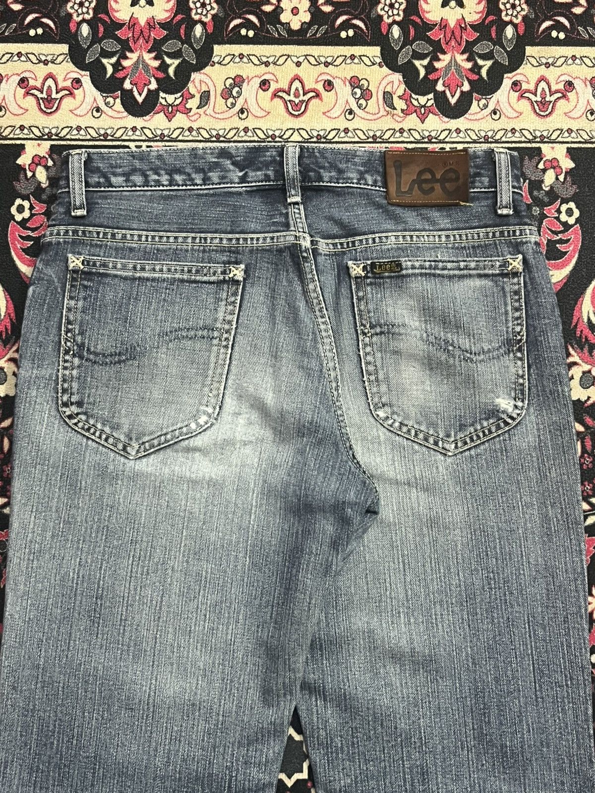 Lee ⚡️Flare⚡️Vintage Lee Riders Made in Japan Distressed Blue Jean Size US 30 / EU 46 - 7 Thumbnail