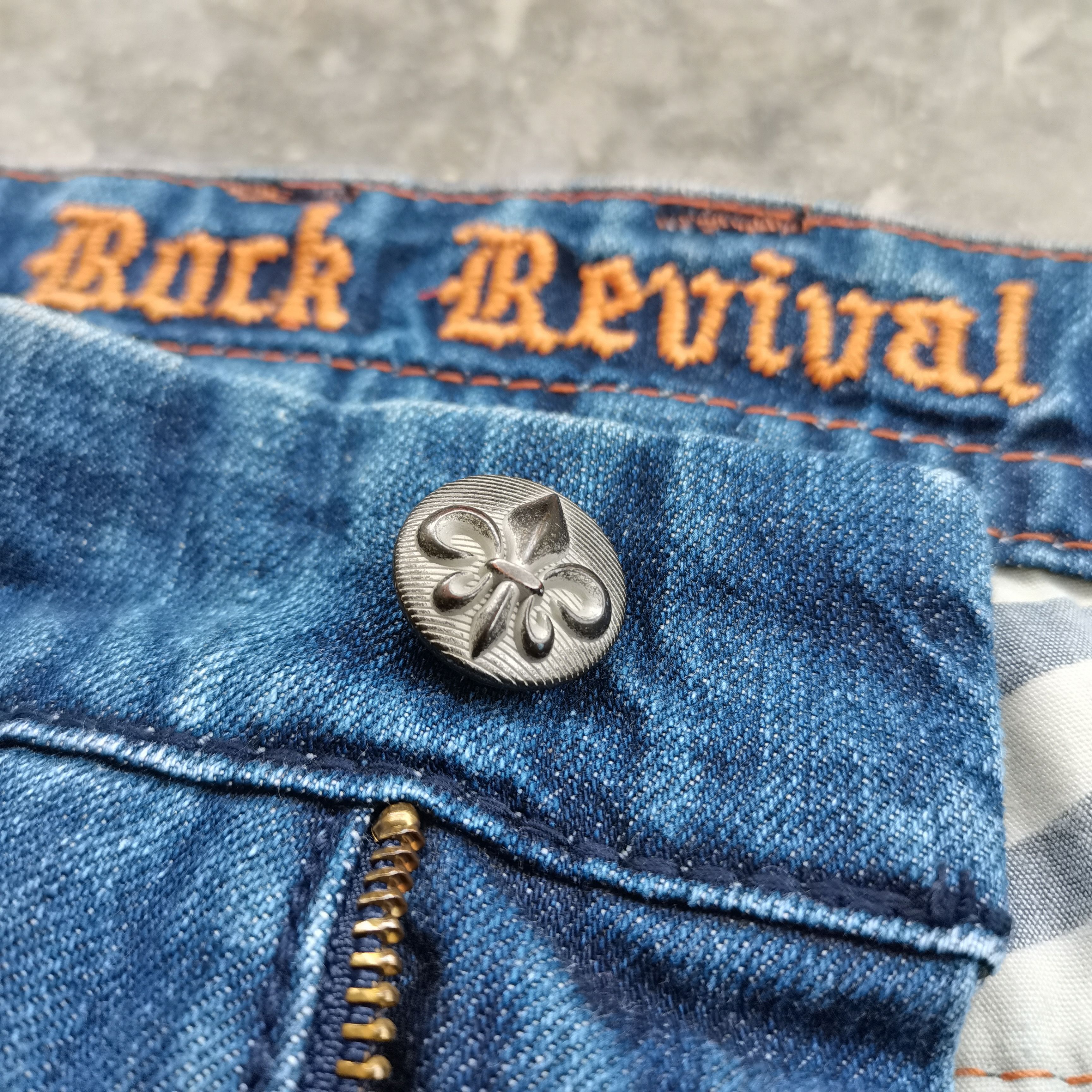 Rock Revival Vintage ROCK REVIVAL Timothy Straight Cyberpunk Skater Jeans Size US 33 - 9 Thumbnail
